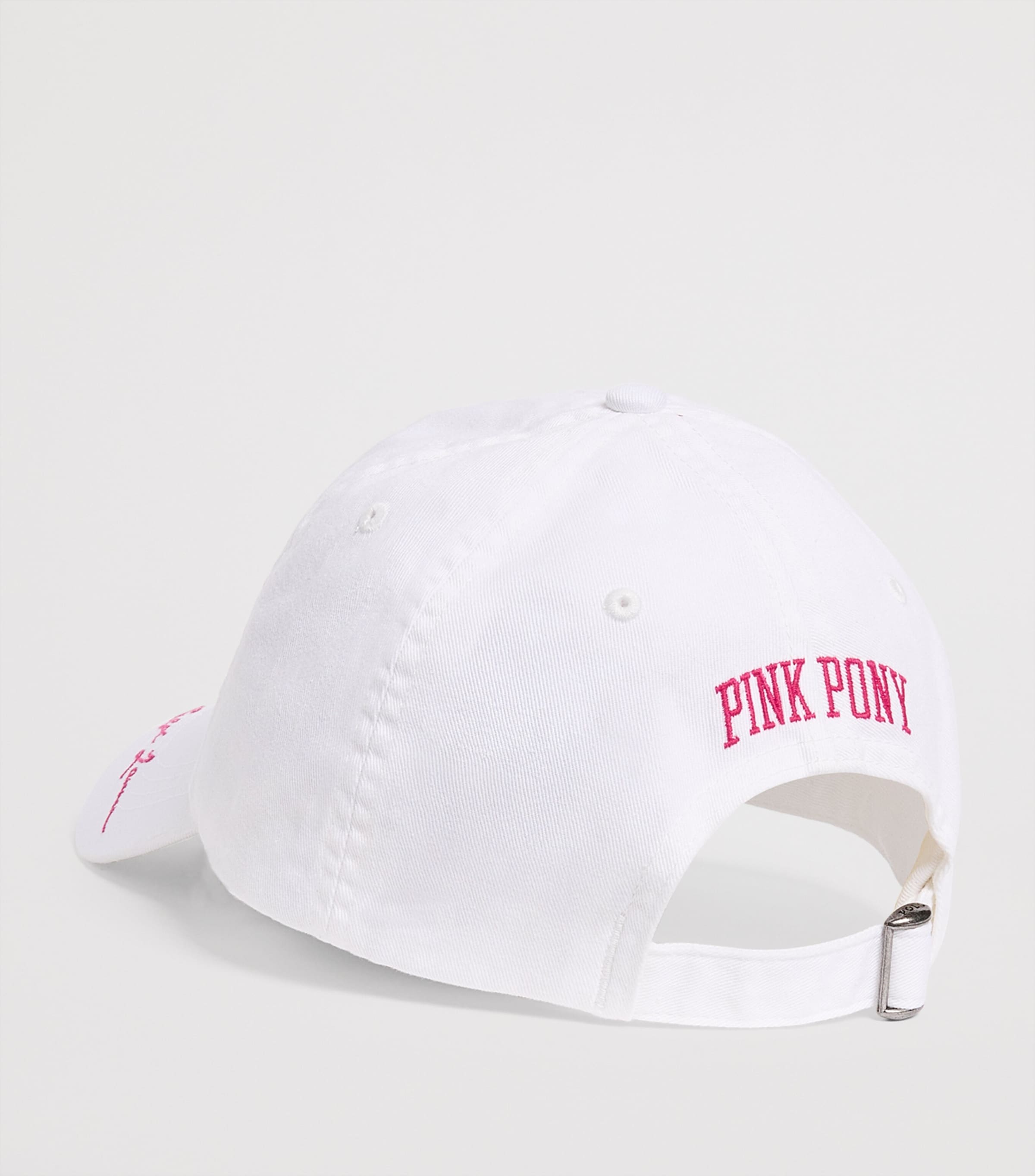 Polo Ralph Lauren White Cotton Pink Pony Baseball Cap | Harrods US