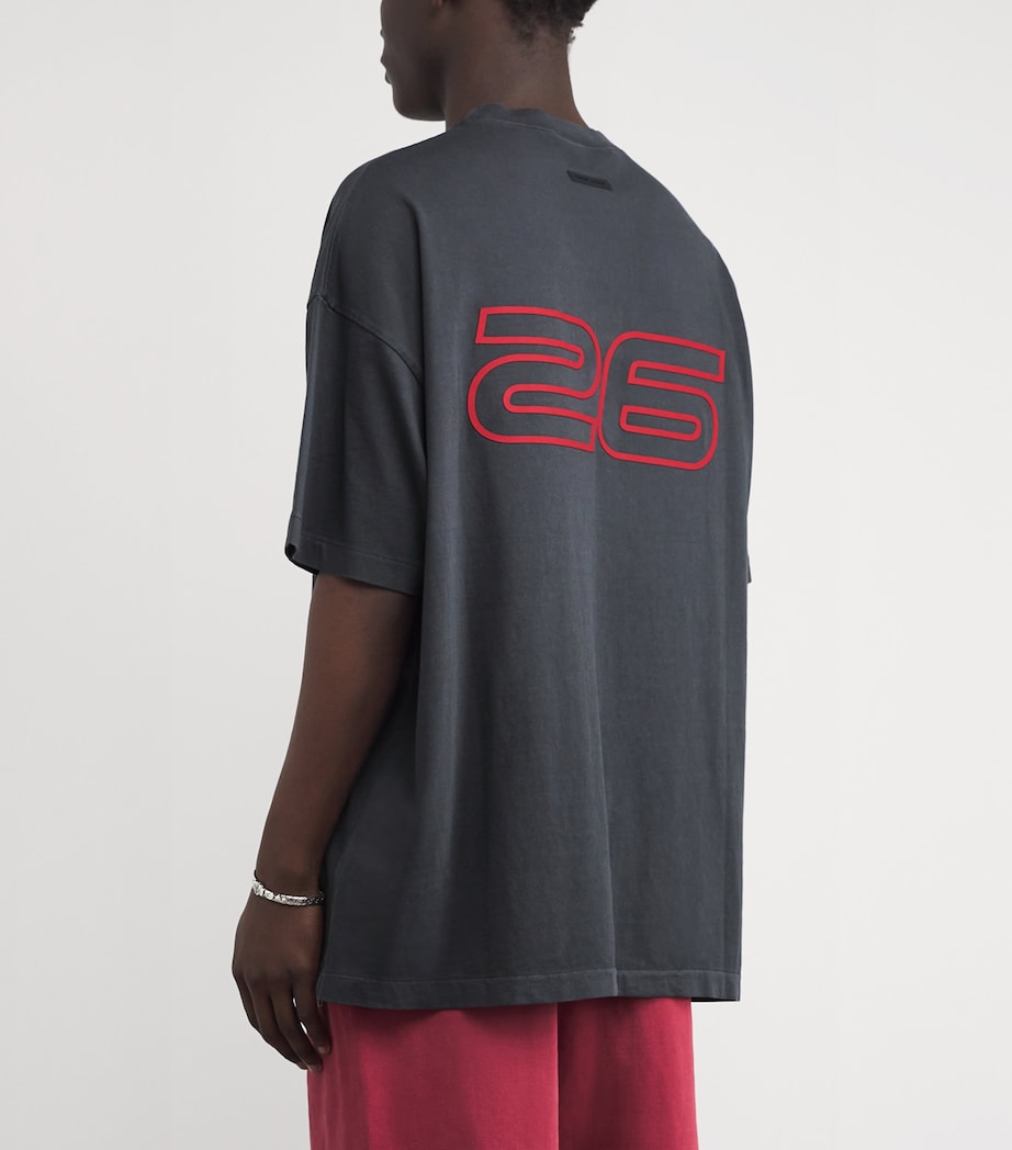 Cotton Oversized Logo T-Shirt IRON GREY Image 4