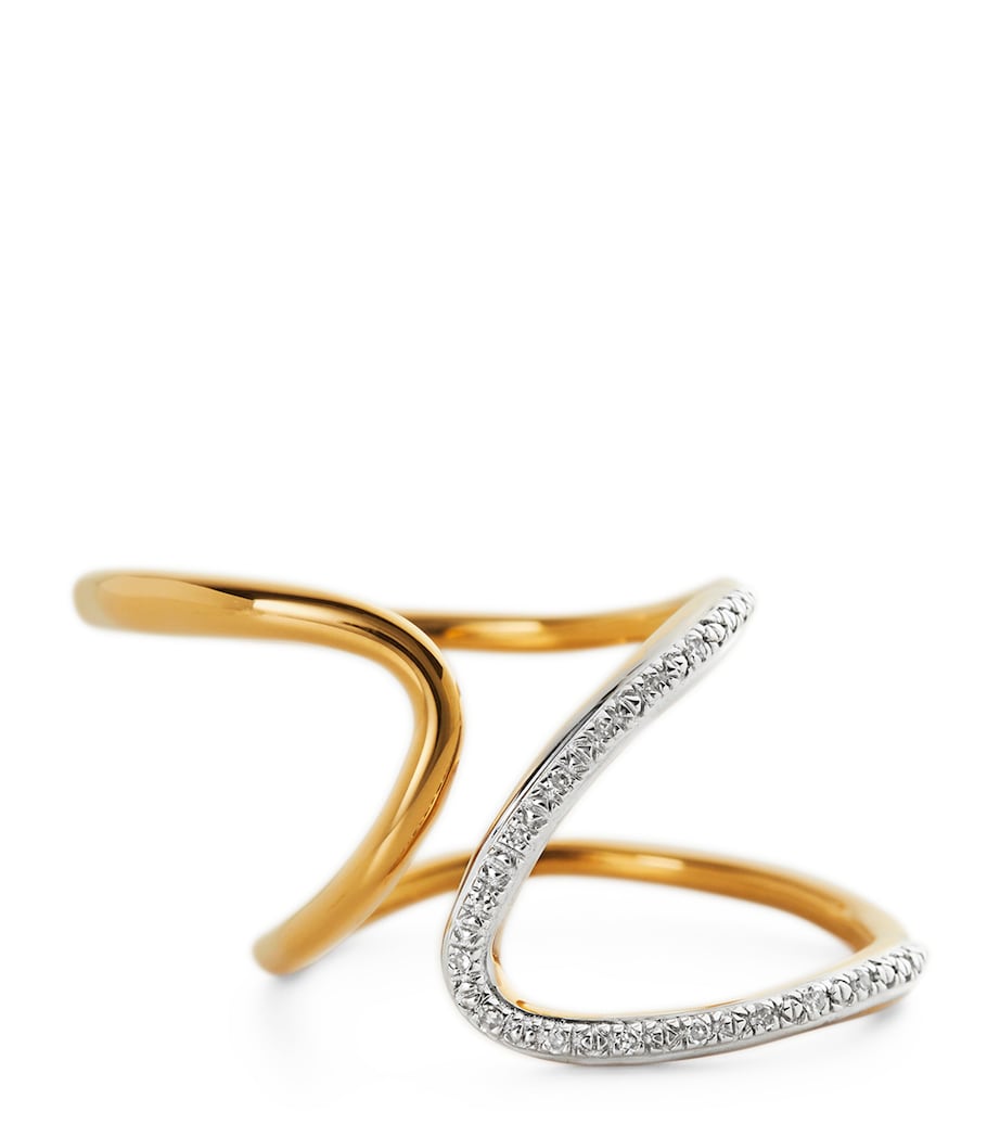 Gold Vermeil and Diamond Riva Open Wrap Ring 18K GOLD VERMEIL Image 1