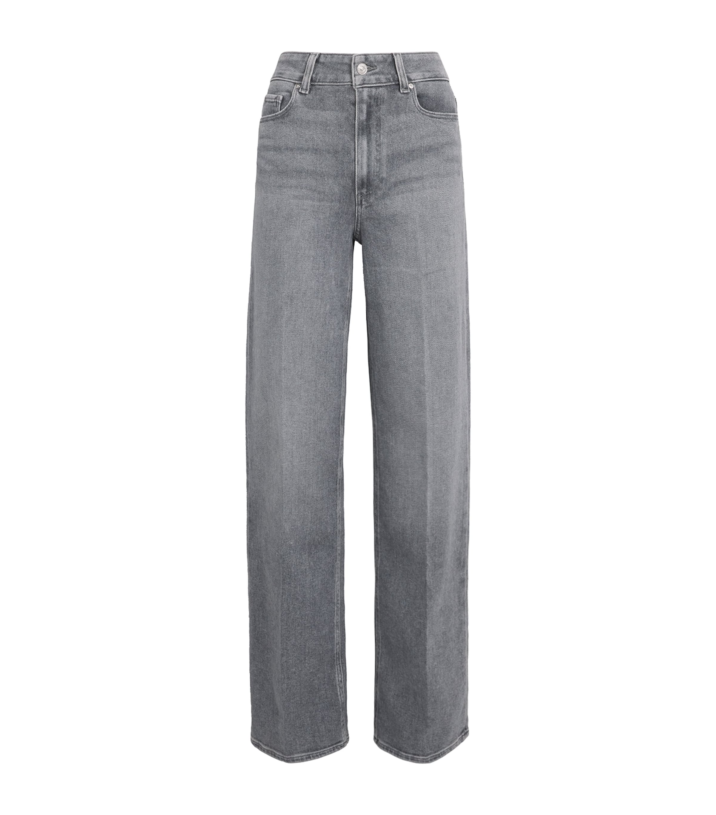 Paige Sasha High-rise Straight Jeans In Gray