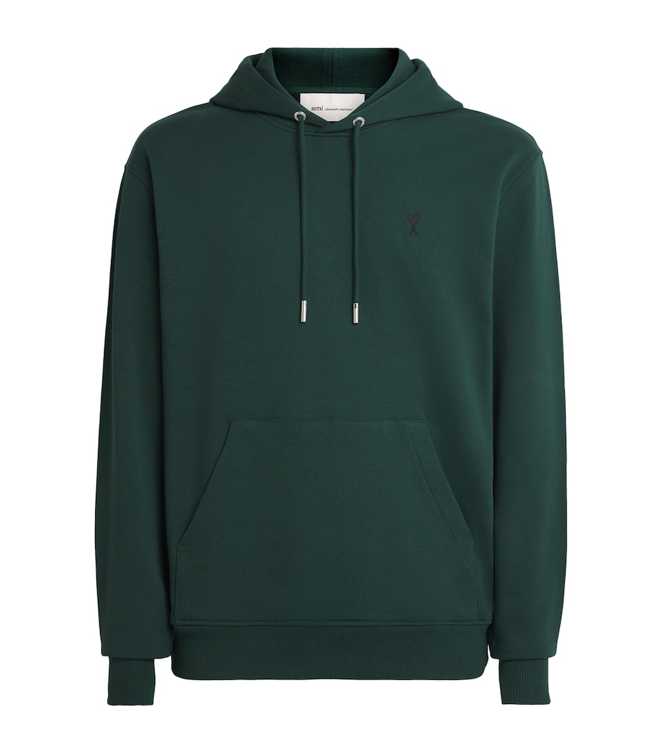 AMI Paris Ami de Coeur Hoodie Vert Btlle/noir