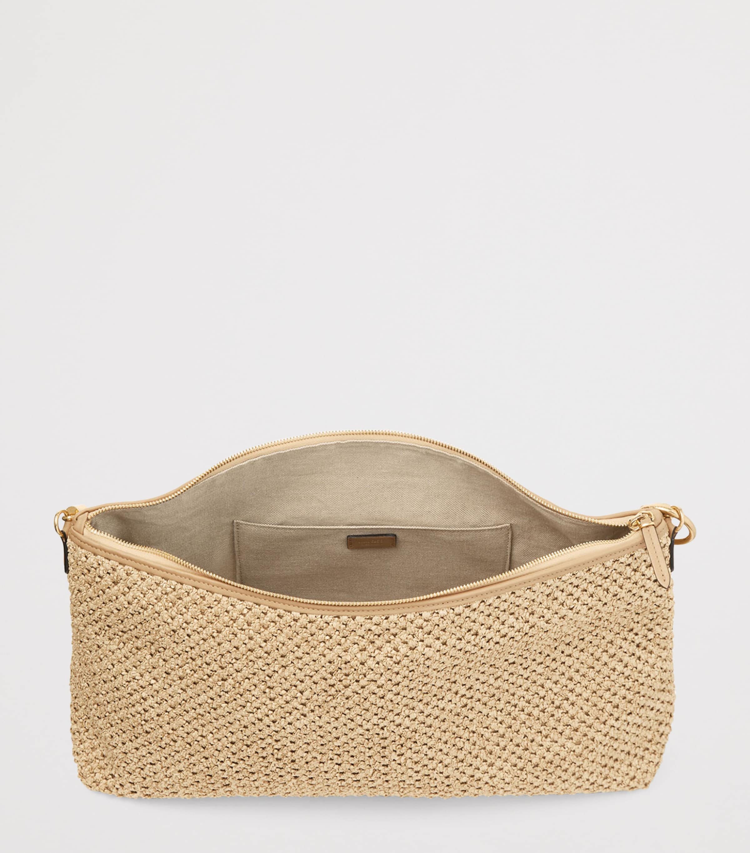 Callie Maxi Raffia Shoulder Bag NATURAL/COFFEE/GOLD Image 4