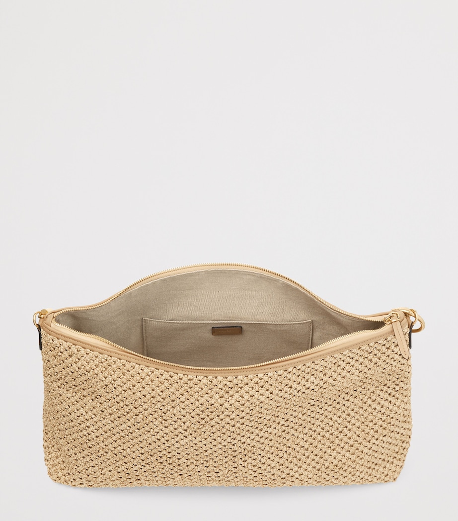 Callie Maxi Raffia Shoulder Bag NATURAL/COFFEE/GOLD Image 4