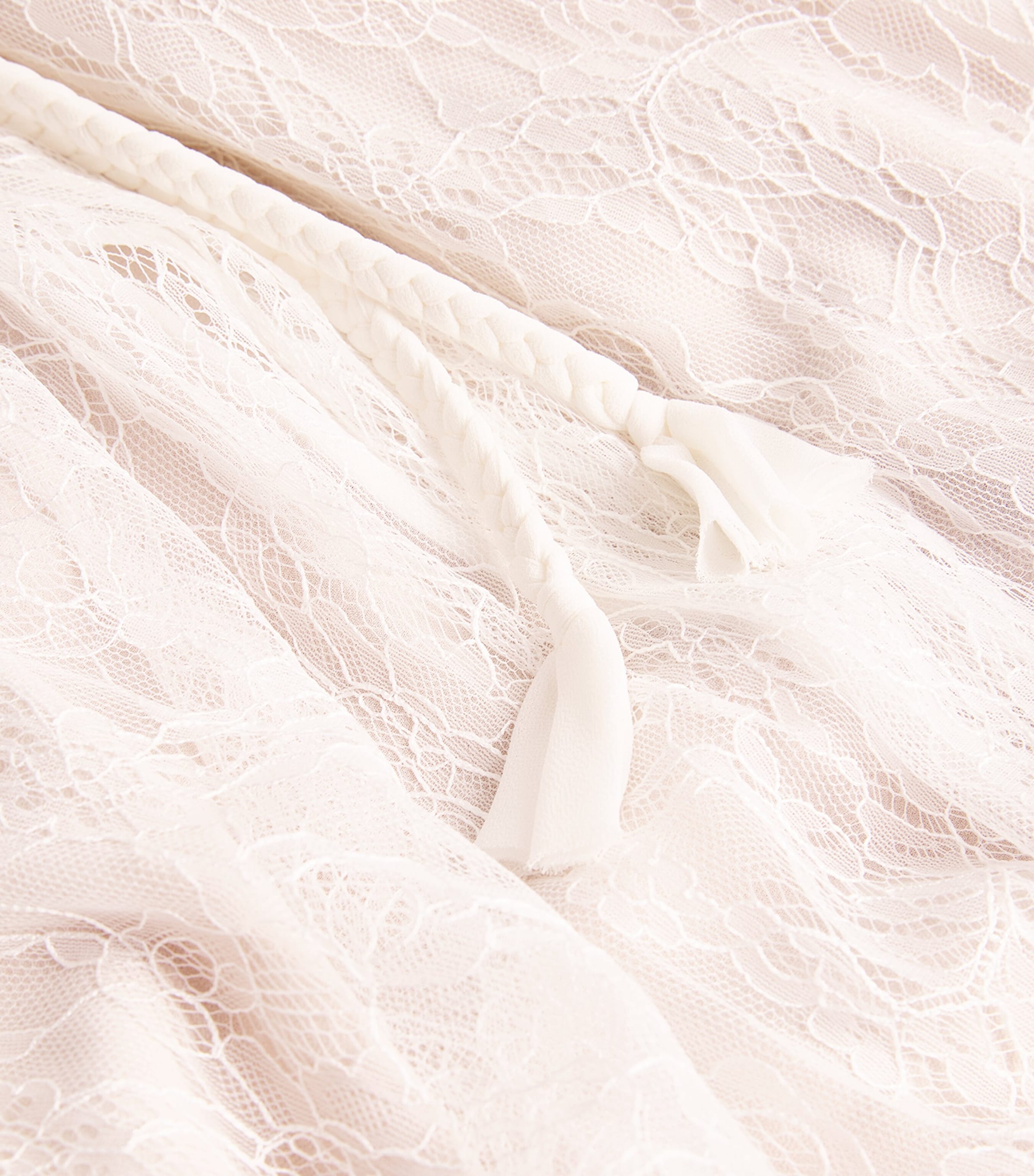 Alice+Olivia Womens Lace Delia Top Off White Image 5