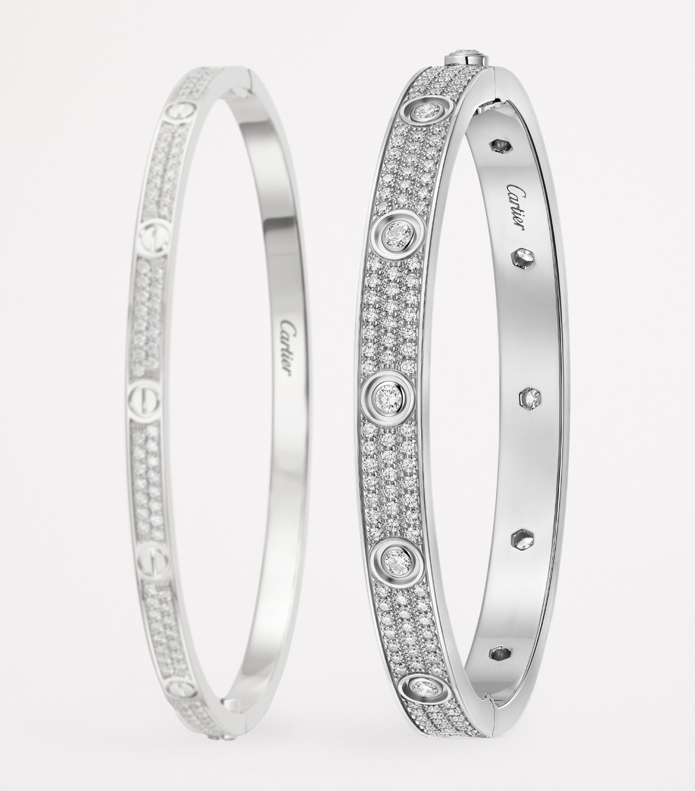 White Gold and Diamond LOVE Bracelet WHITE GOLD Image 8