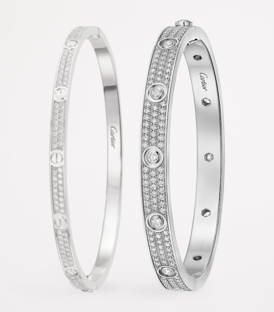 White Gold and Diamond LOVE Bracelet WHITE GOLD Image 8