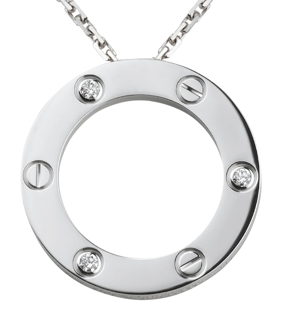 Cartier White Gold and Diamond Love Necklace White Gold Image 5