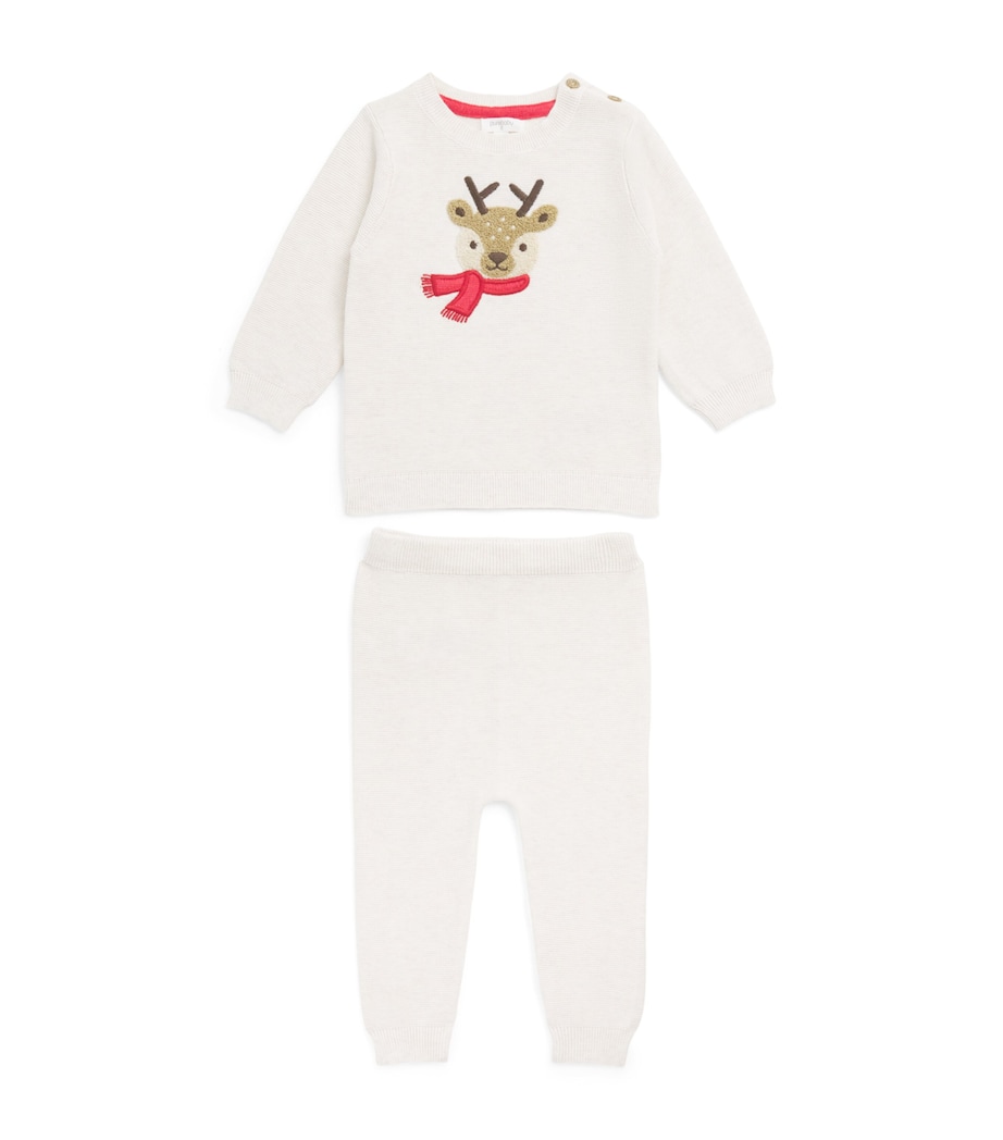 Purebaby Reindeer Sweater and Leggings Set (0-12 Months) Deer Christmas Print Image 1