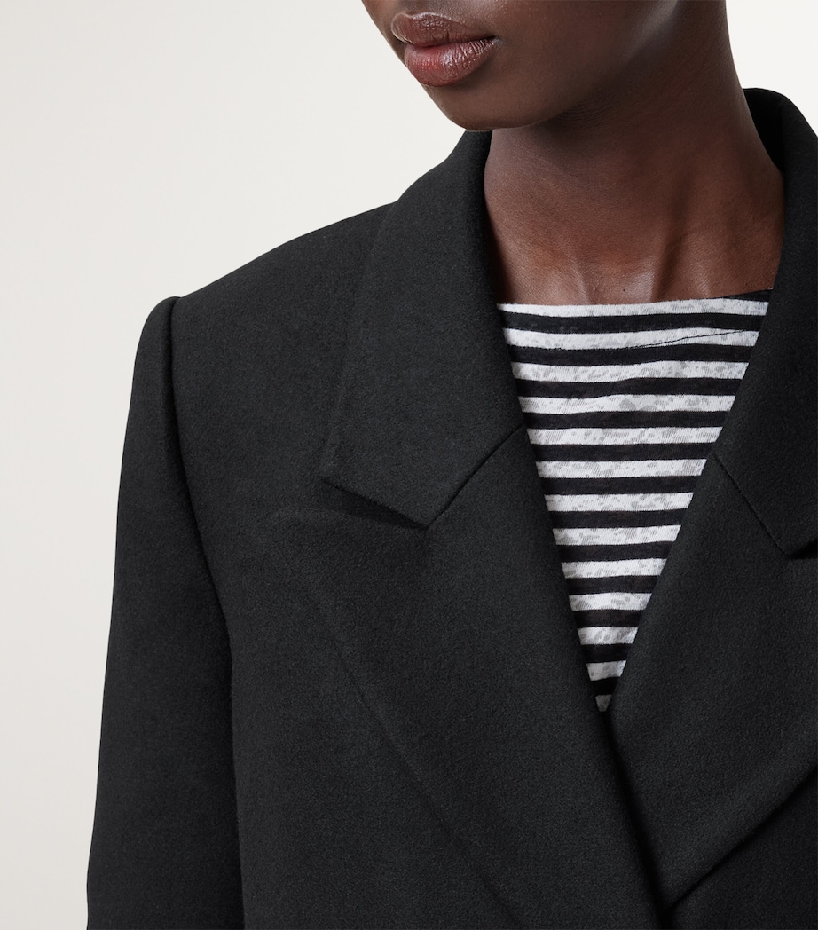 Double-Breasted Ellen Overcoat BLACK Image 6