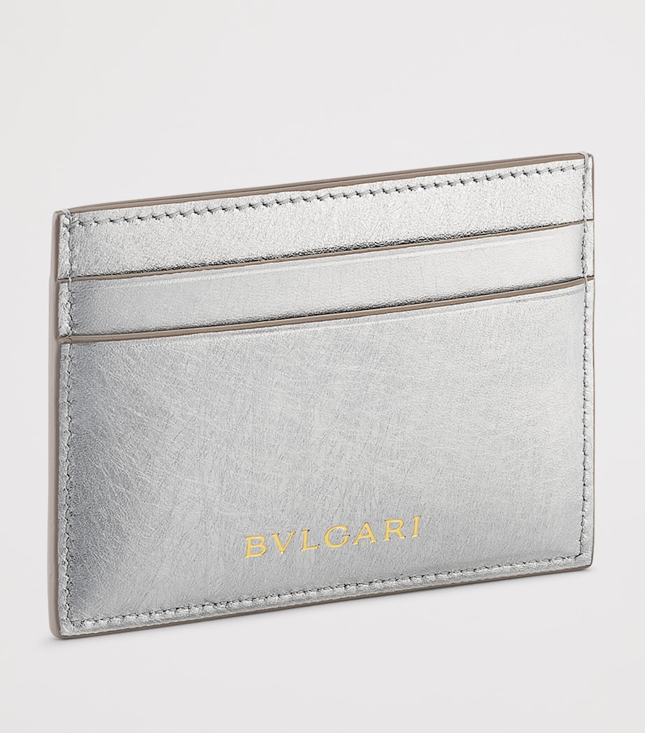 Bvlgari Metallic Leather Serpenti Forever Card Holder Silver Image 2