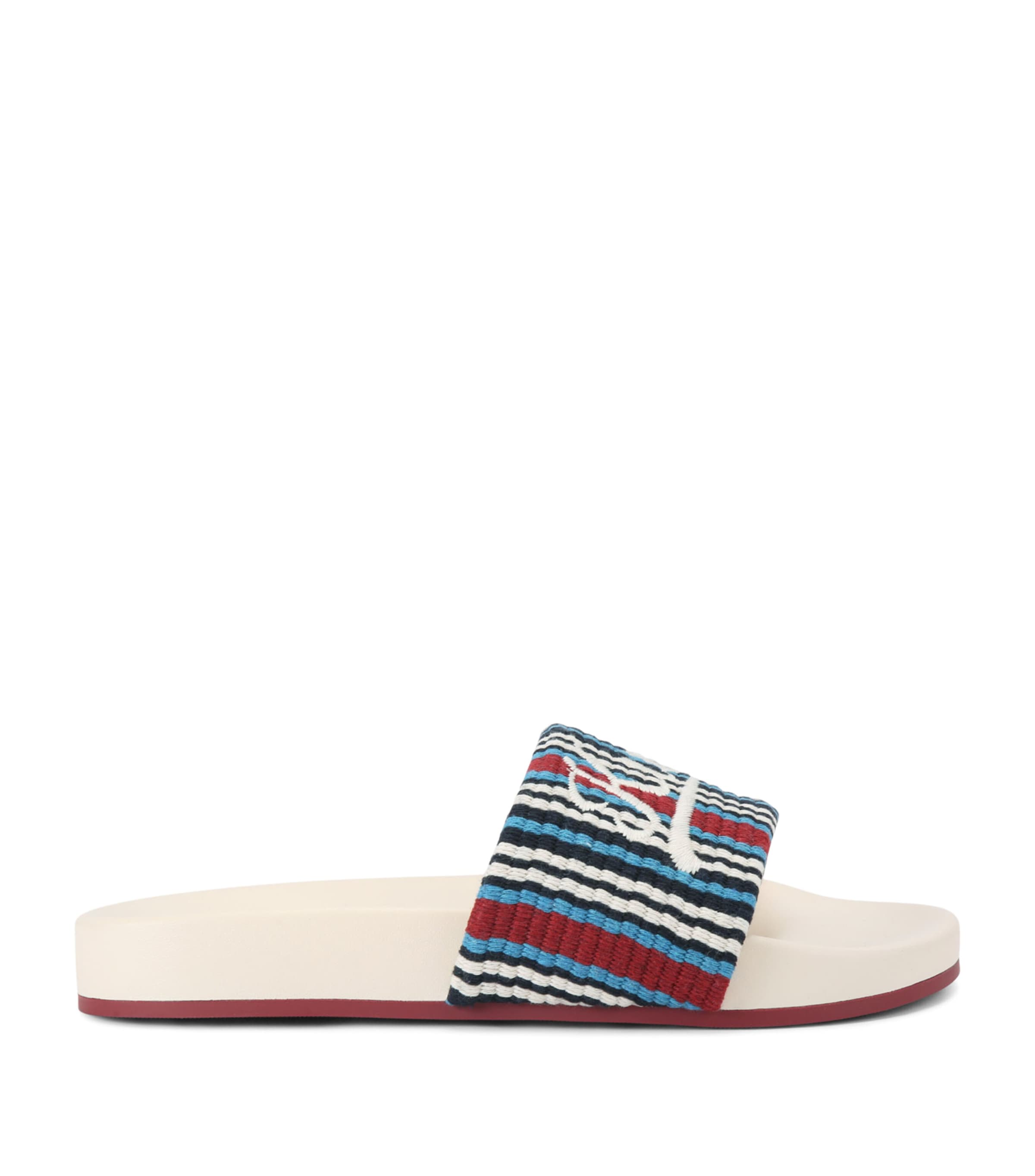 Kurt Geiger London Logo Script Slides Red Comb Image 1