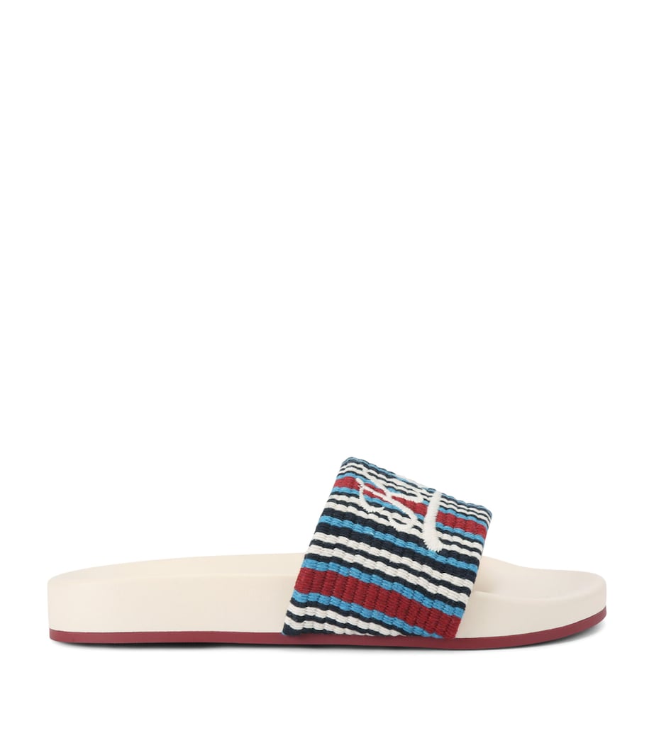Kurt Geiger London Logo Script Slides Red Comb Image 1