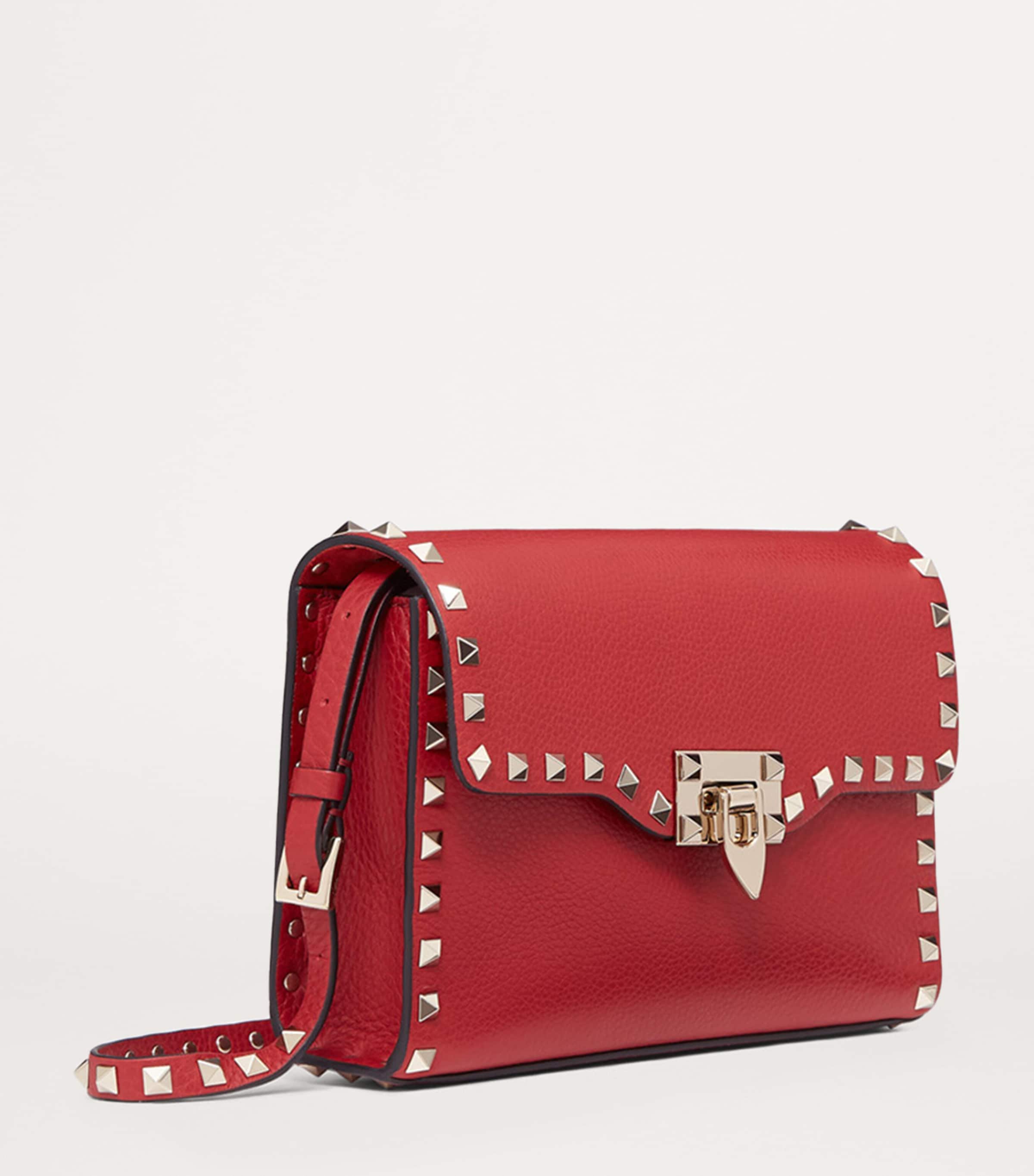 Calf Leather Rockstud Alcove Shoulder Bag 0RO Image 3