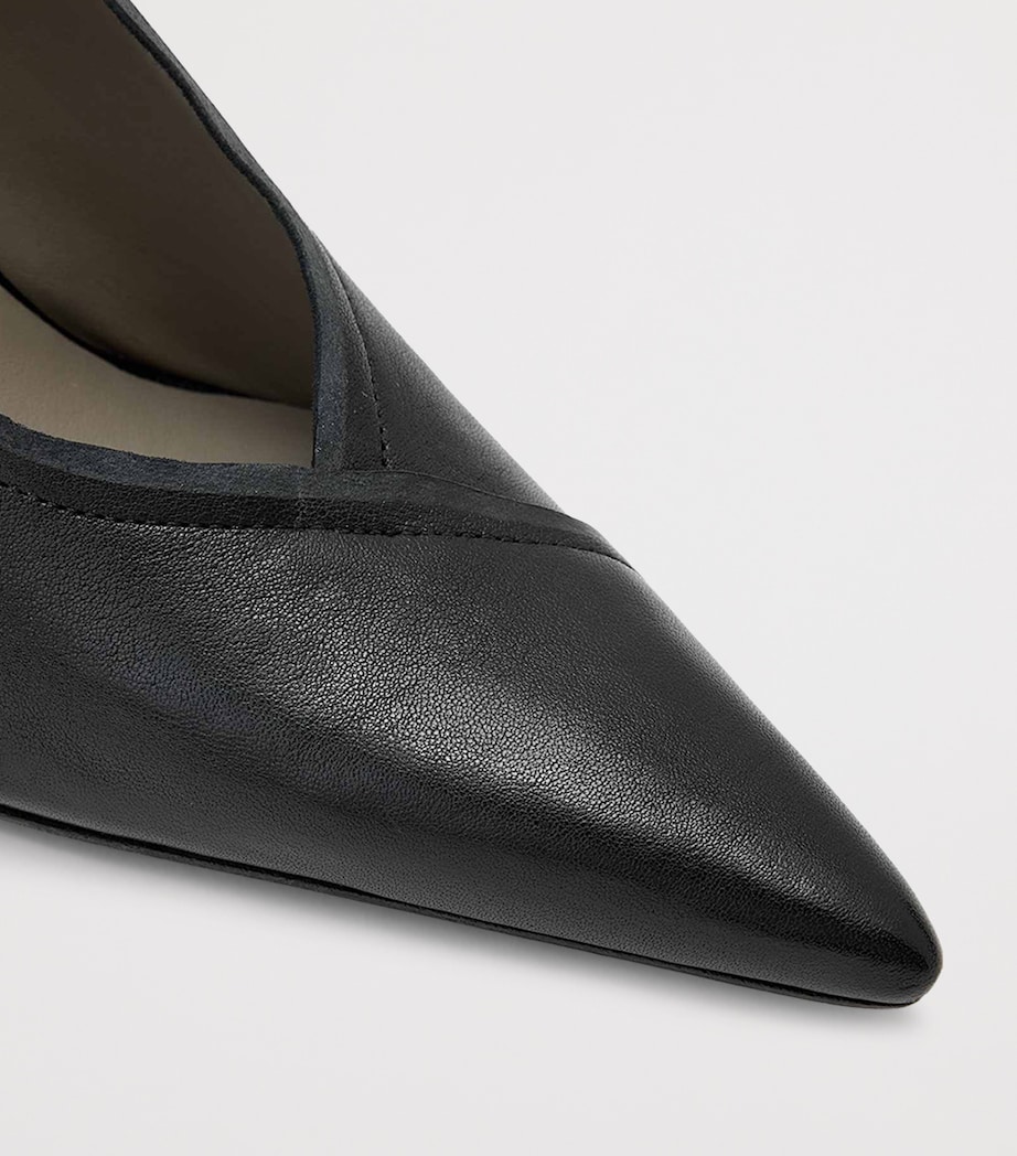AllSaints Leather Vera Pumps 100 Black Image 5