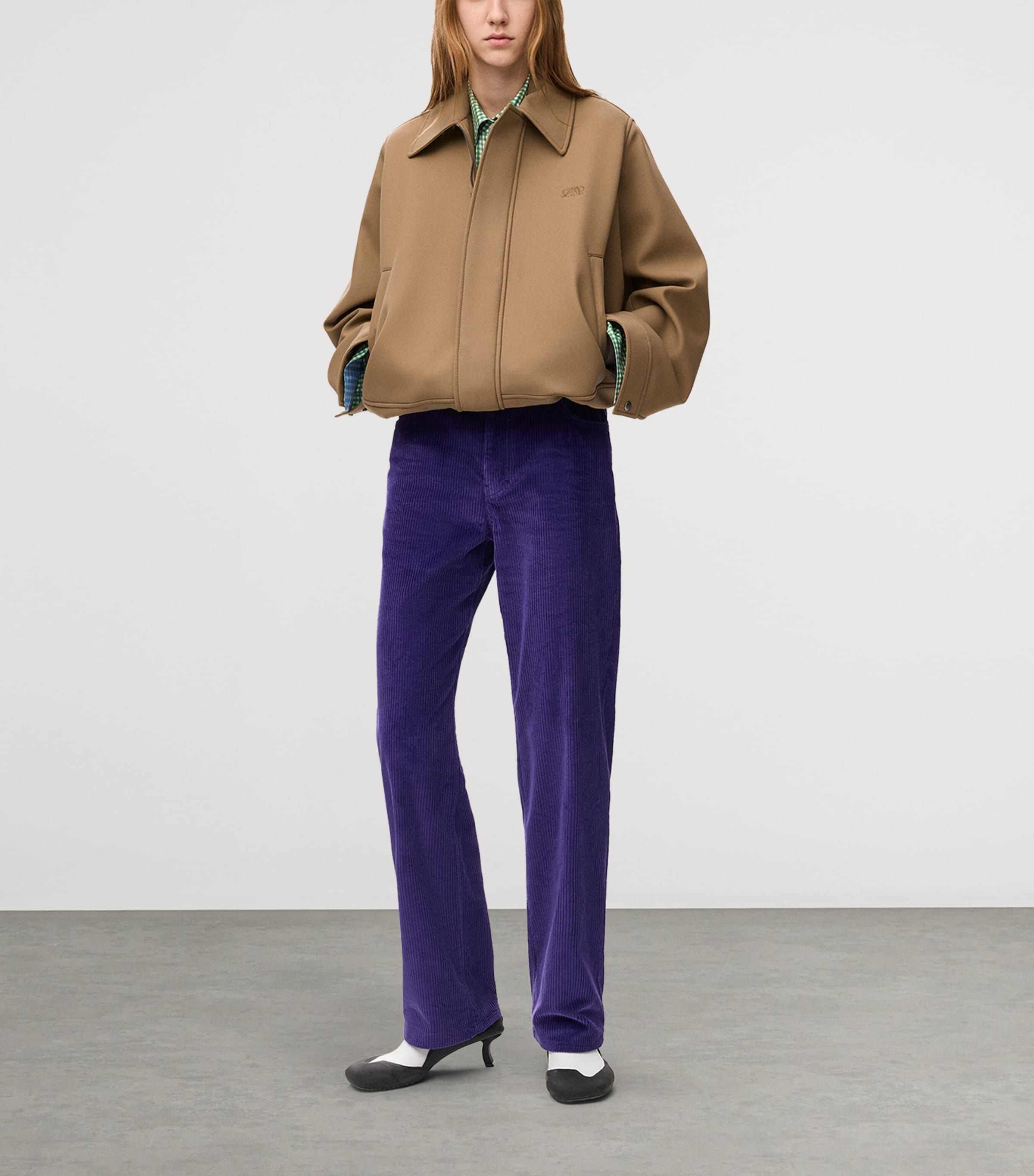 LOEWE Womens Drawstring-Waist Utility Jacket Beige Image 2