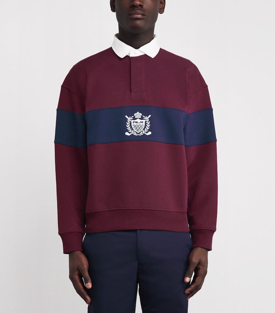 Water-Repellent Rugby Sweatshirt RICH RUBY/REFINED Image 3