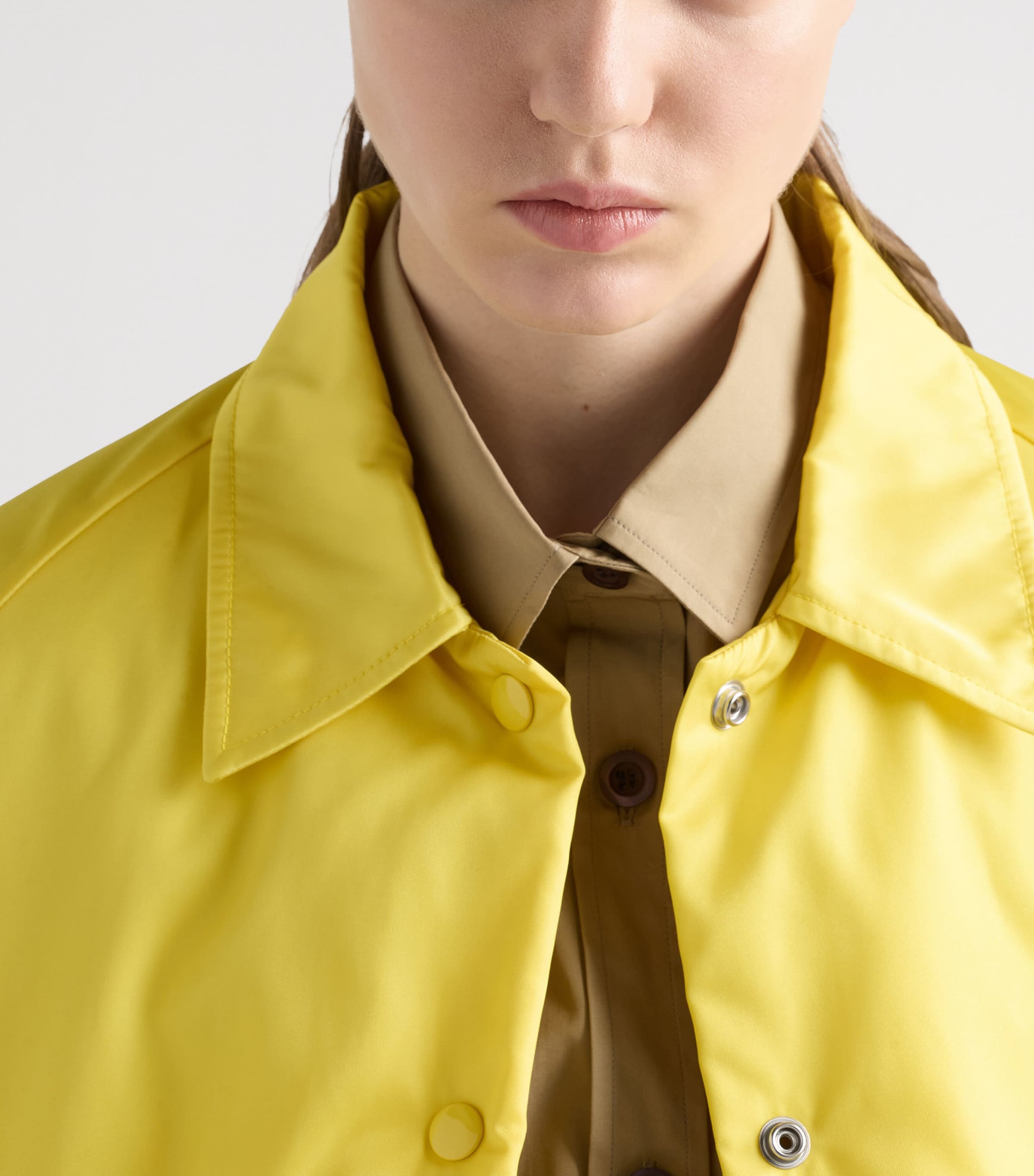 Prada Womens Re-Nylon Blouson Jacket Yellow Image 5