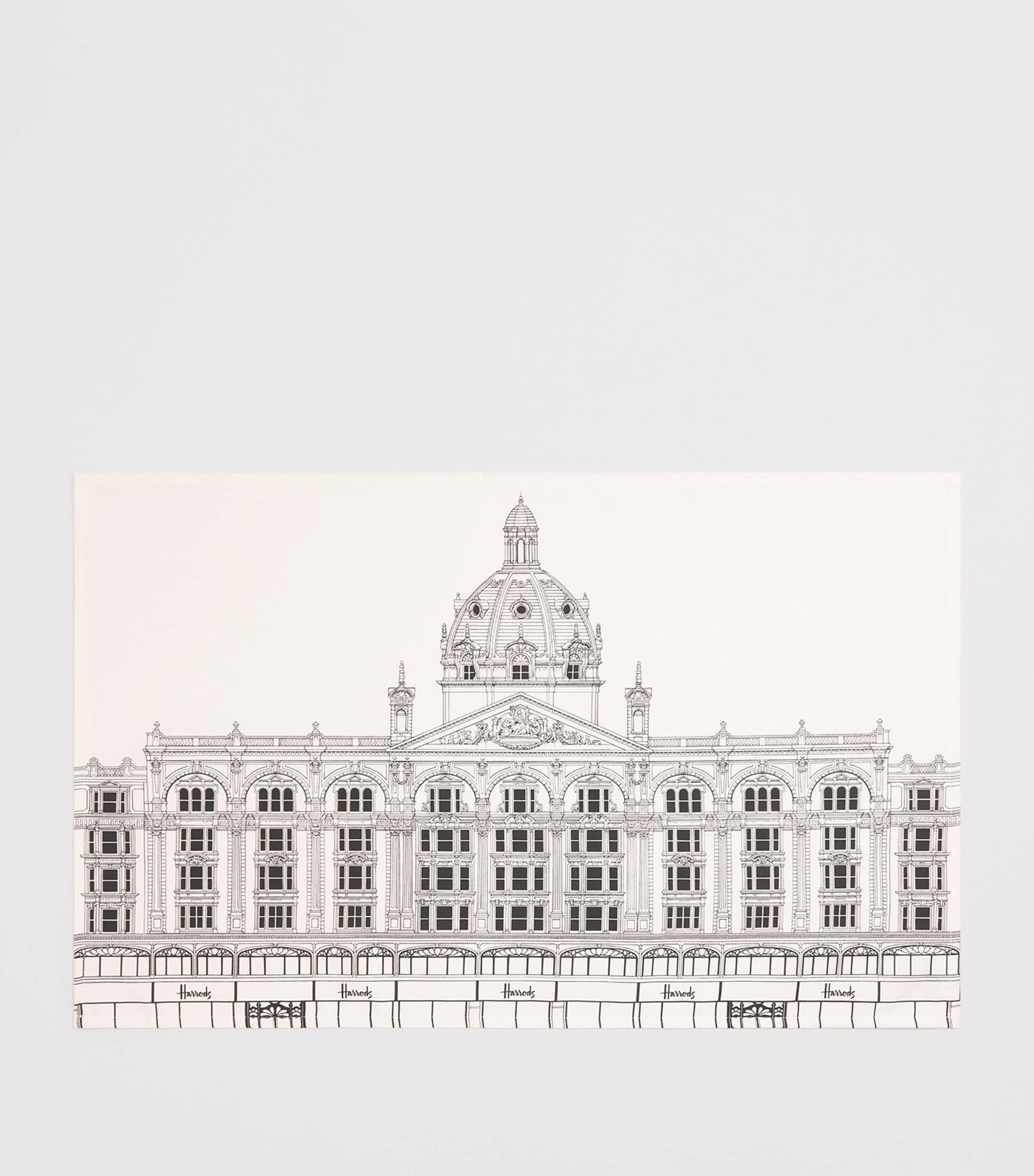 Harrods Set of 2 Cotton Logo Tea Towels White Image 2