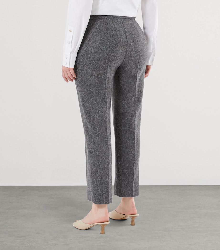 Virgin Wool-Blend Chimera Tailored Trousers BLACK Image 3