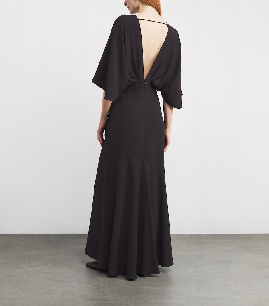 Agnona Womens Twist-Detail Maxi Dress Image 3