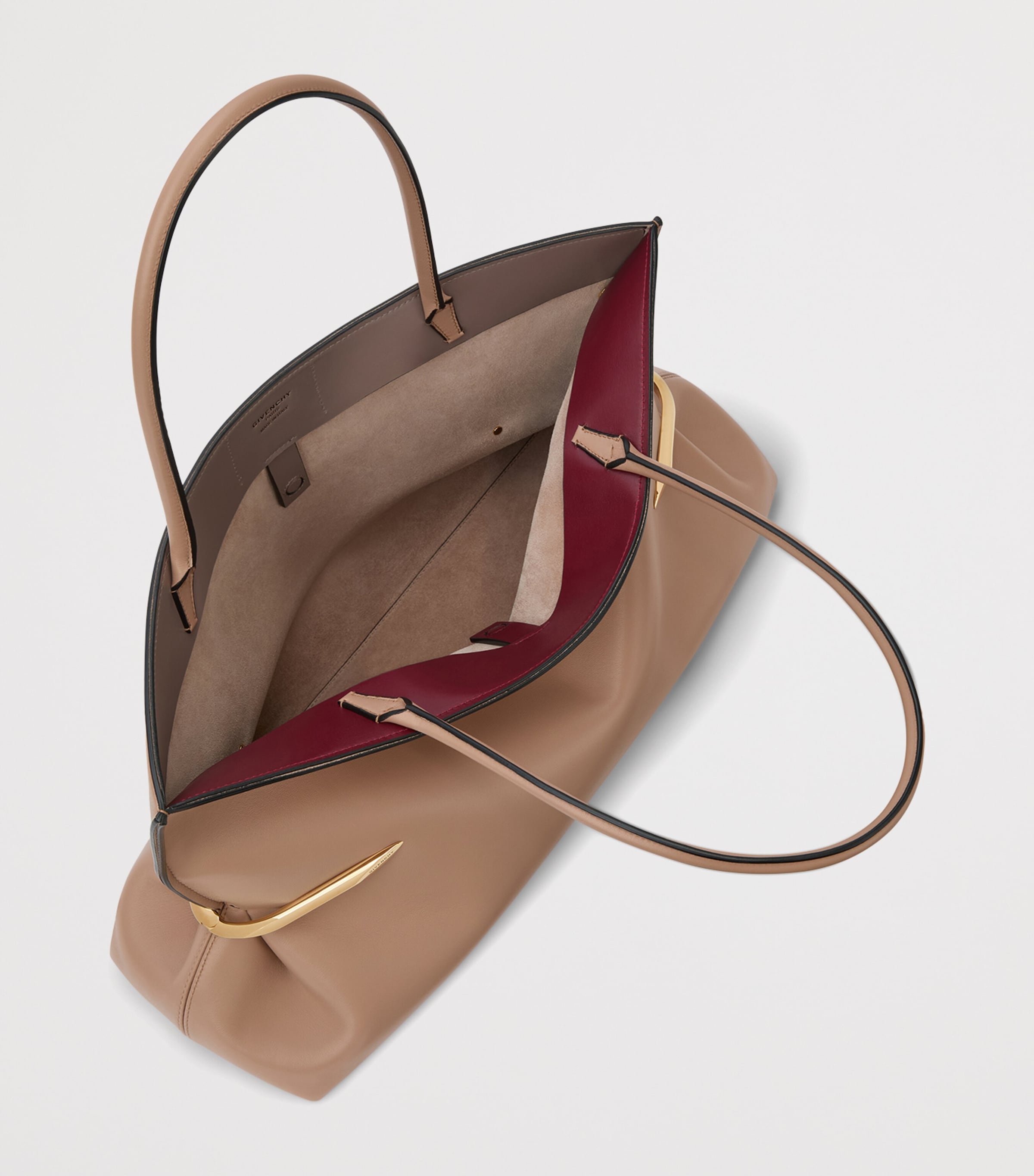 Leather Pinch East-West Tote Bag BLUSH PINK Image 4