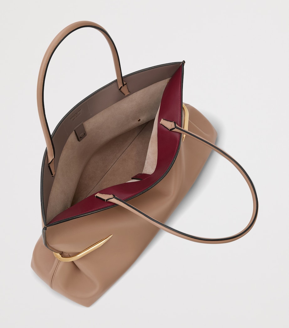 Leather Pinch East-West Tote Bag BLUSH PINK Image 4