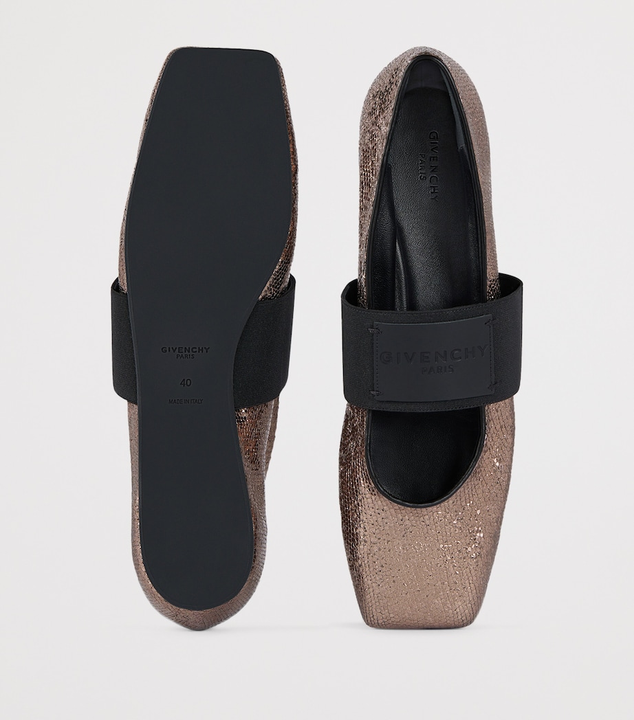 Givenchy Leather Snake-Effect Ballet Flats Image 4
