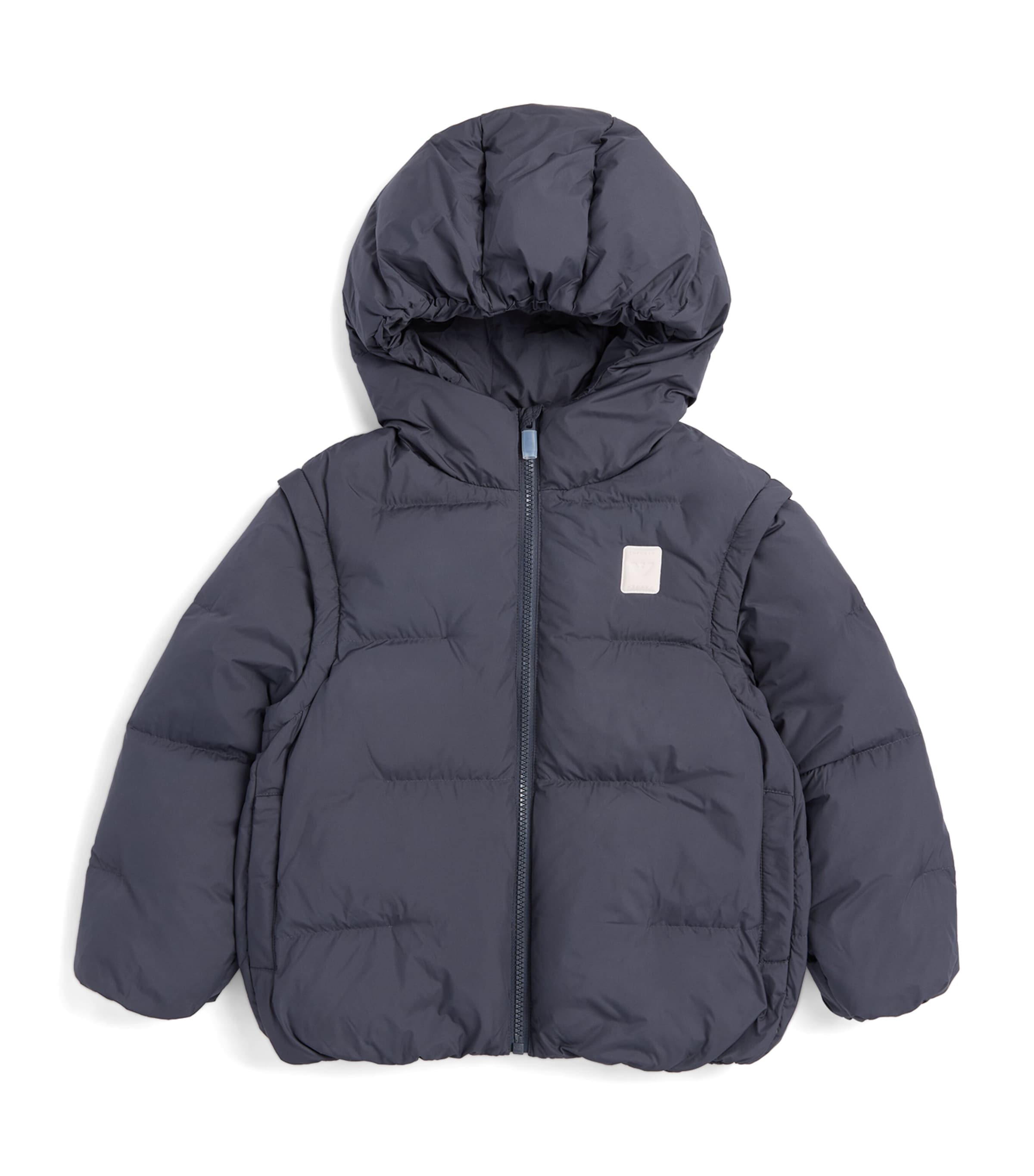 Emporio Armani Kids Down Puffer Jacket (6-36 Months) Odyssey Gray Image 1