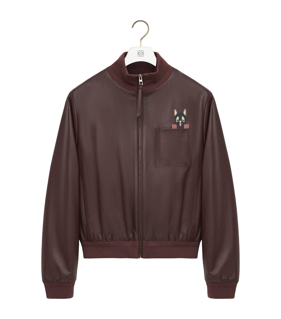 Cropped Nappa Leather Jacket BROWN Image 1