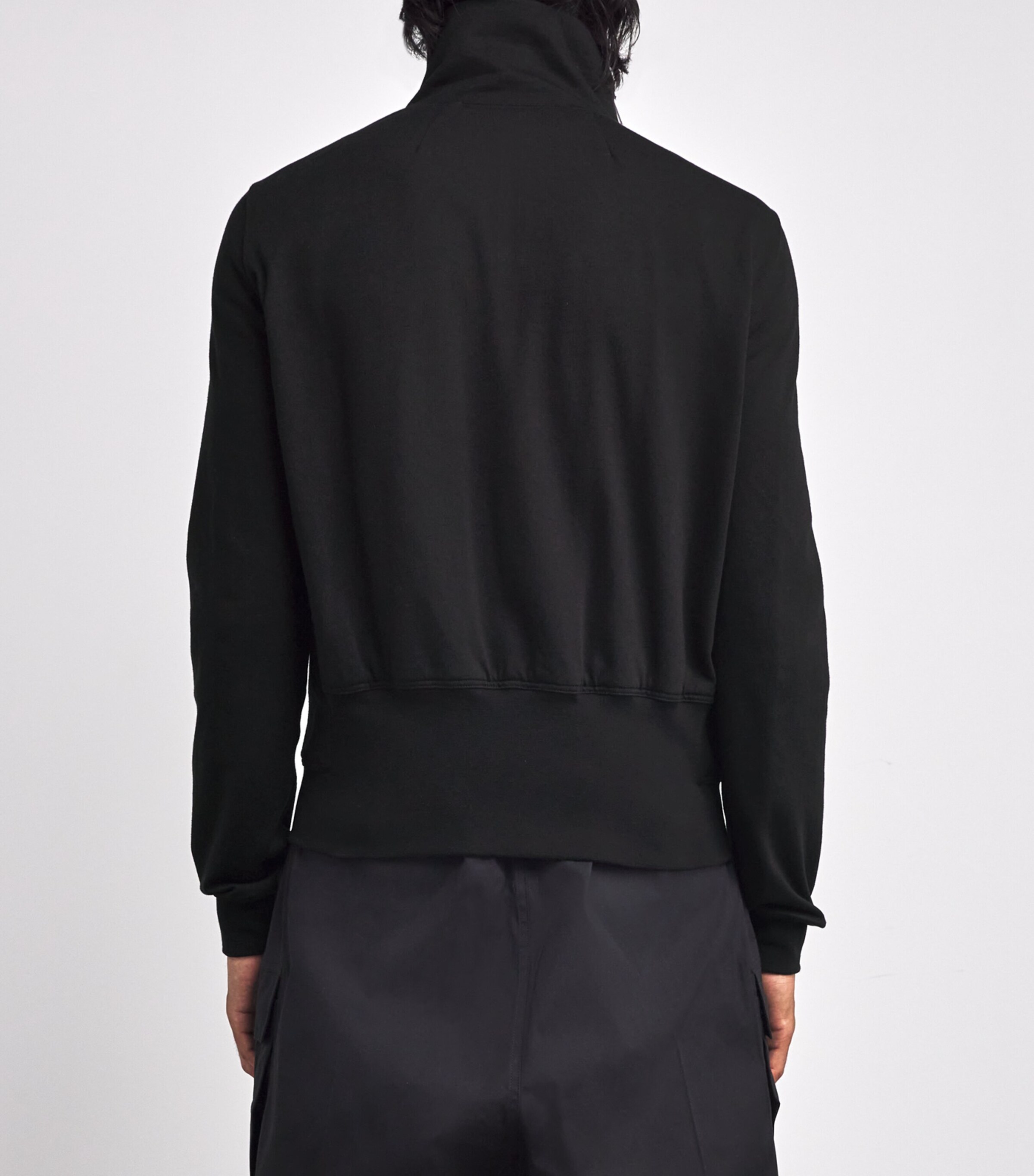 Rick Owens Mens Cotton Jersey Bauhaus Cardigan Black Image 4