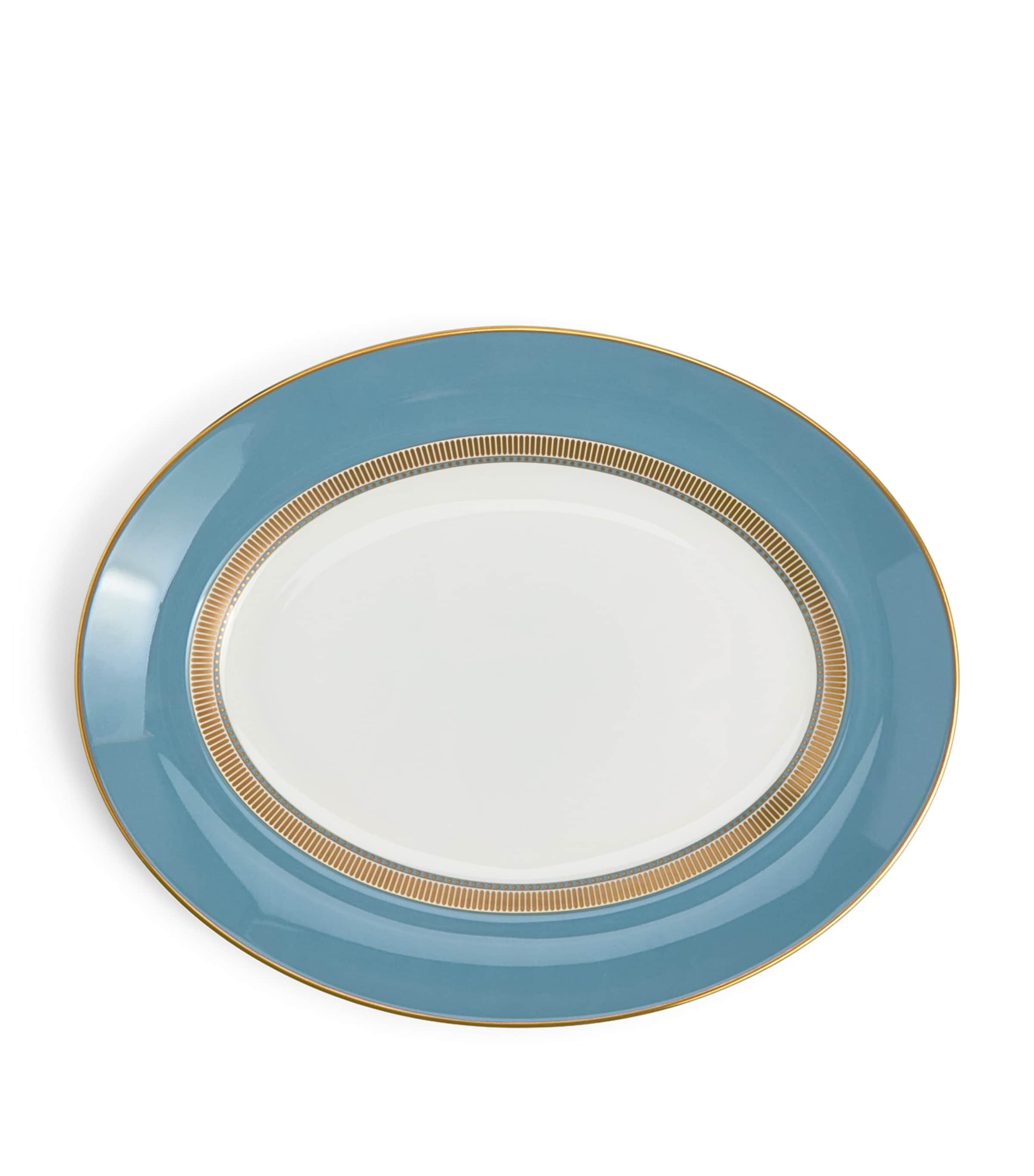 Wedgwood Helia Oval China Platter 35cm In Blue