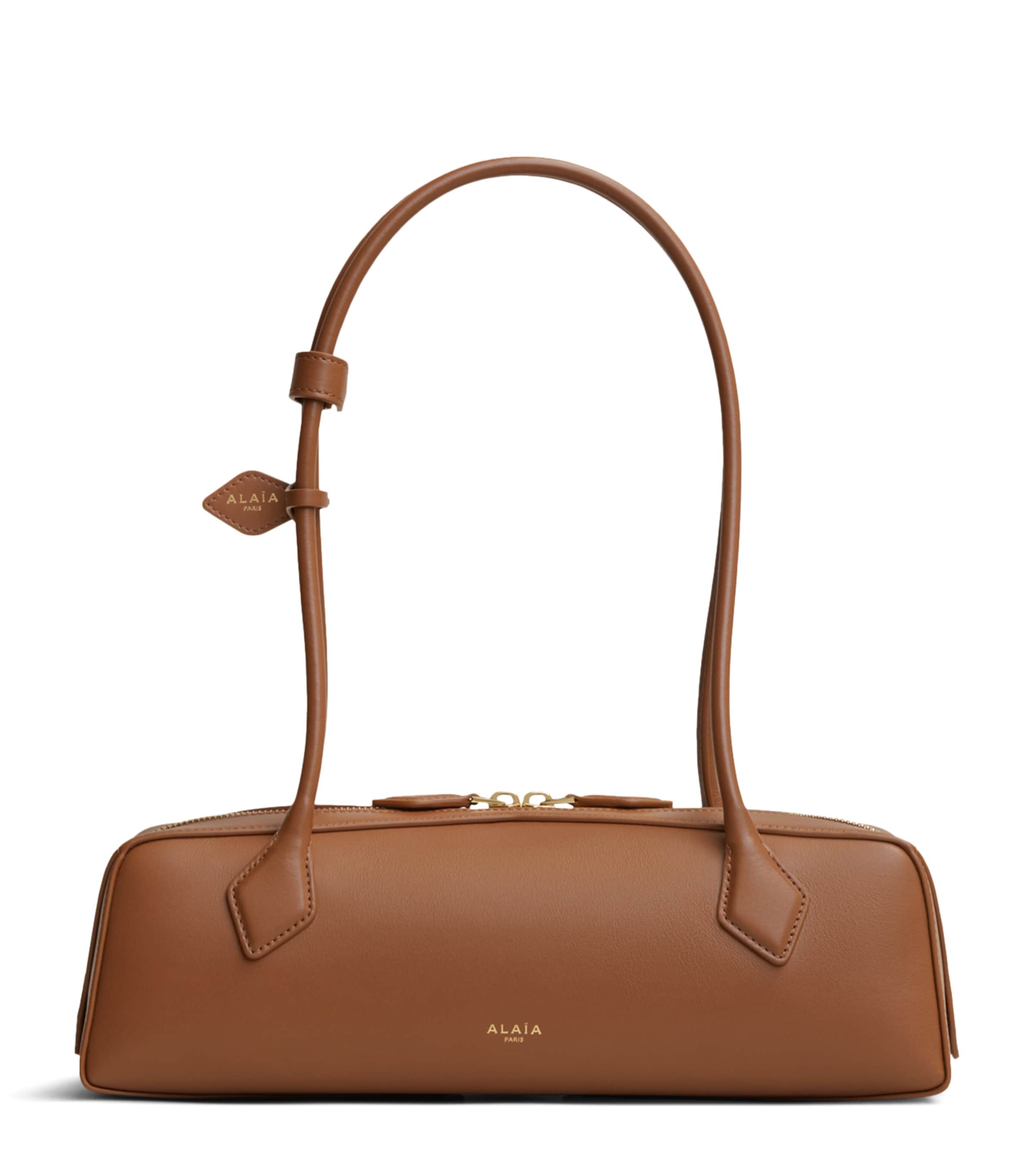 Alaïa Medium Leather Le Teckel Shoulder Bag Amber Image 1