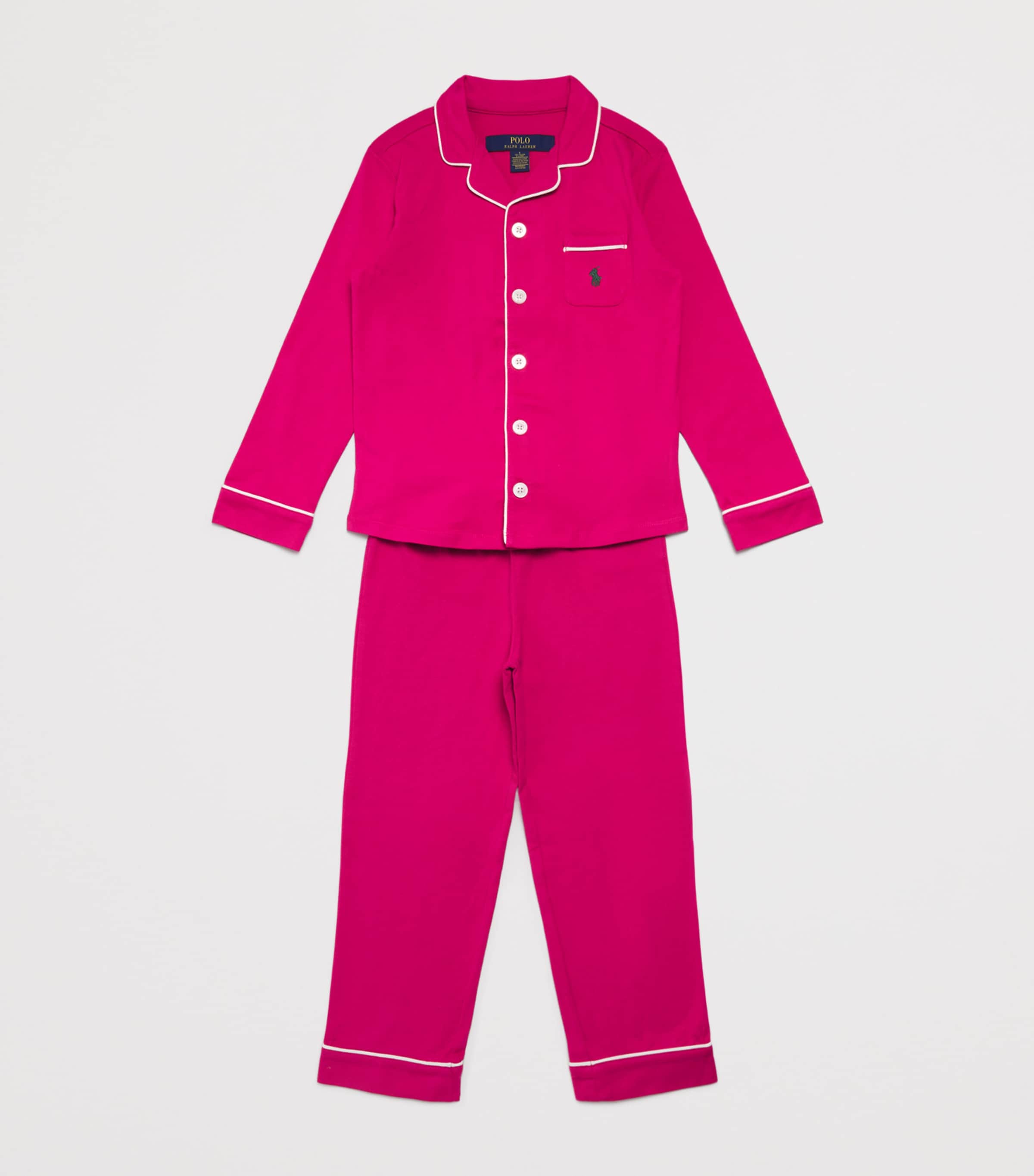 Cotton Shirt and Trousers Pyjama Set (4-6 Years) PREPPY PINK Image 3