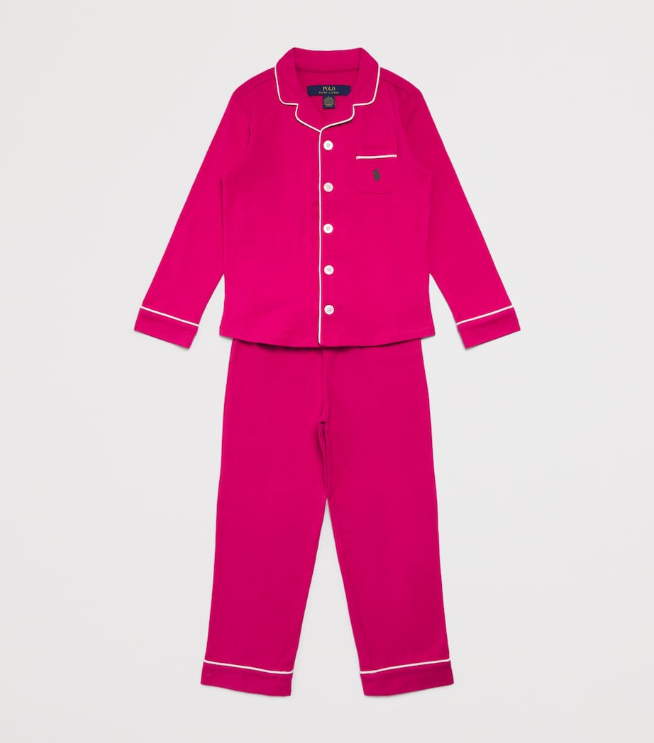 Cotton Shirt and Trousers Pyjama Set (4-6 Years) PREPPY PINK Image 3