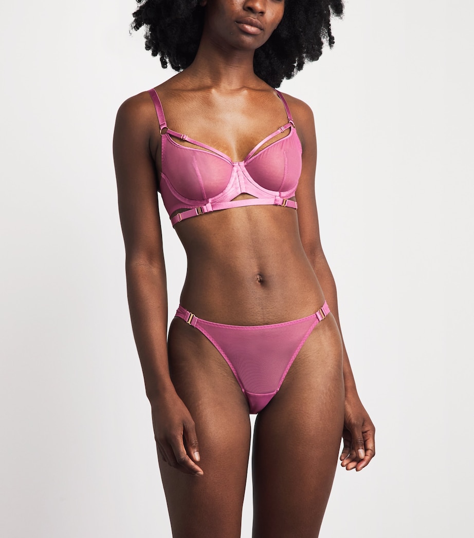Bordelle Womens Zenna Balconette Bra Raspberry Image 2