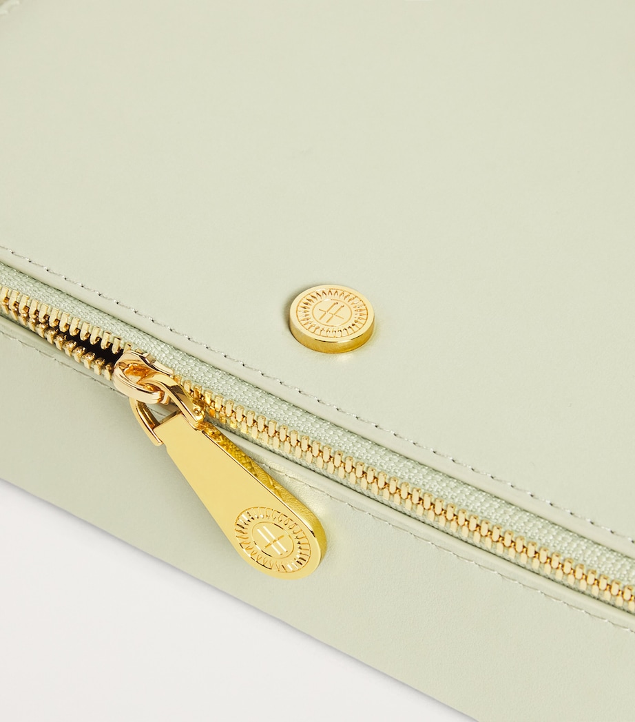 Large Soft Grain Leather Trinket Box GREEN Image 3