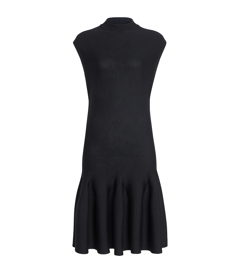 Wool Dropped-Waist Mini Dress NOIR ALAIA Image 1