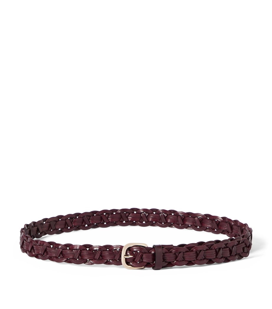 Brunello Cucinelli Leather Braided Belt Image 1