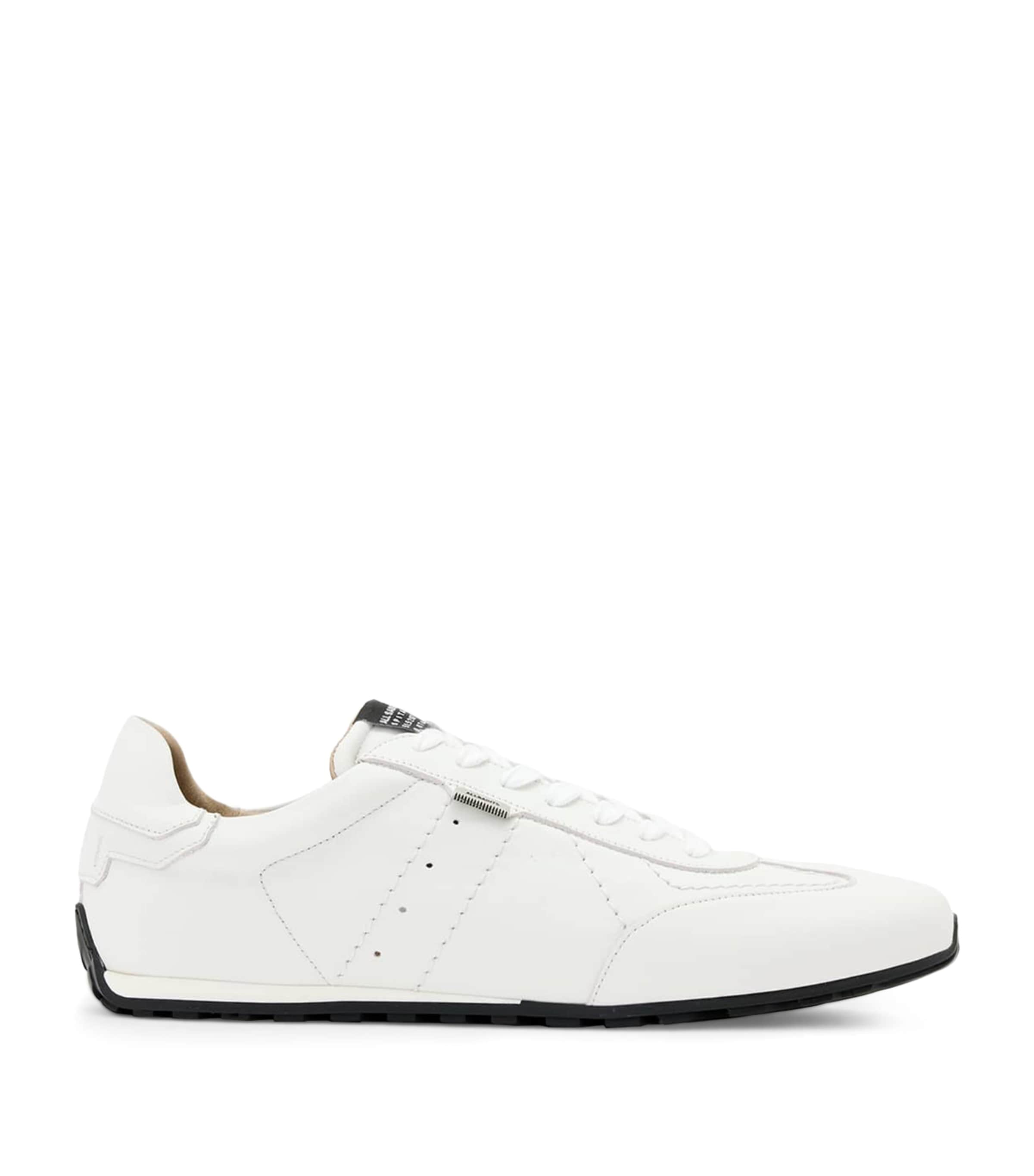 AllSaints Leather Liam Sneakers Triple White Image 1
