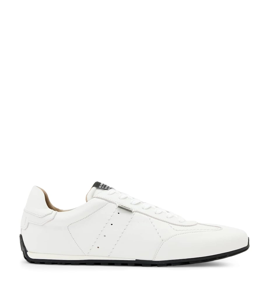AllSaints Leather Liam Sneakers Triple White Image 1
