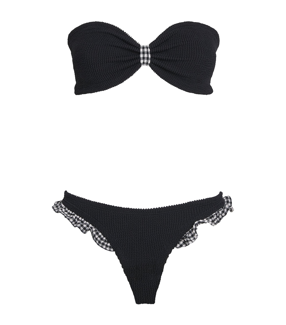 Gingham-Trim Jean Bikini BLACK/BLACK GINGHAM Image 1
