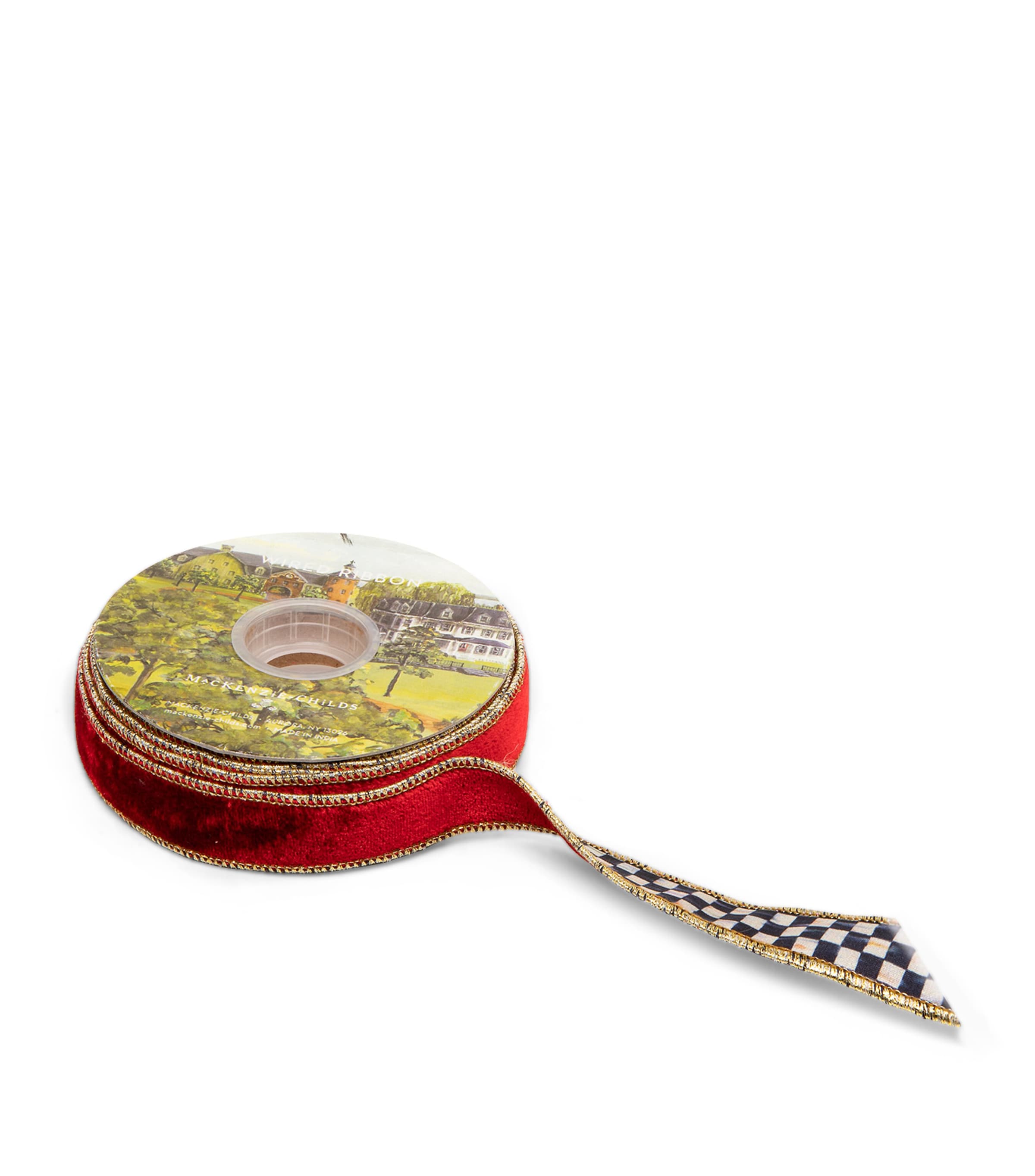 Shop Mackenzie-childs Christmas Magic Ribbon In Red