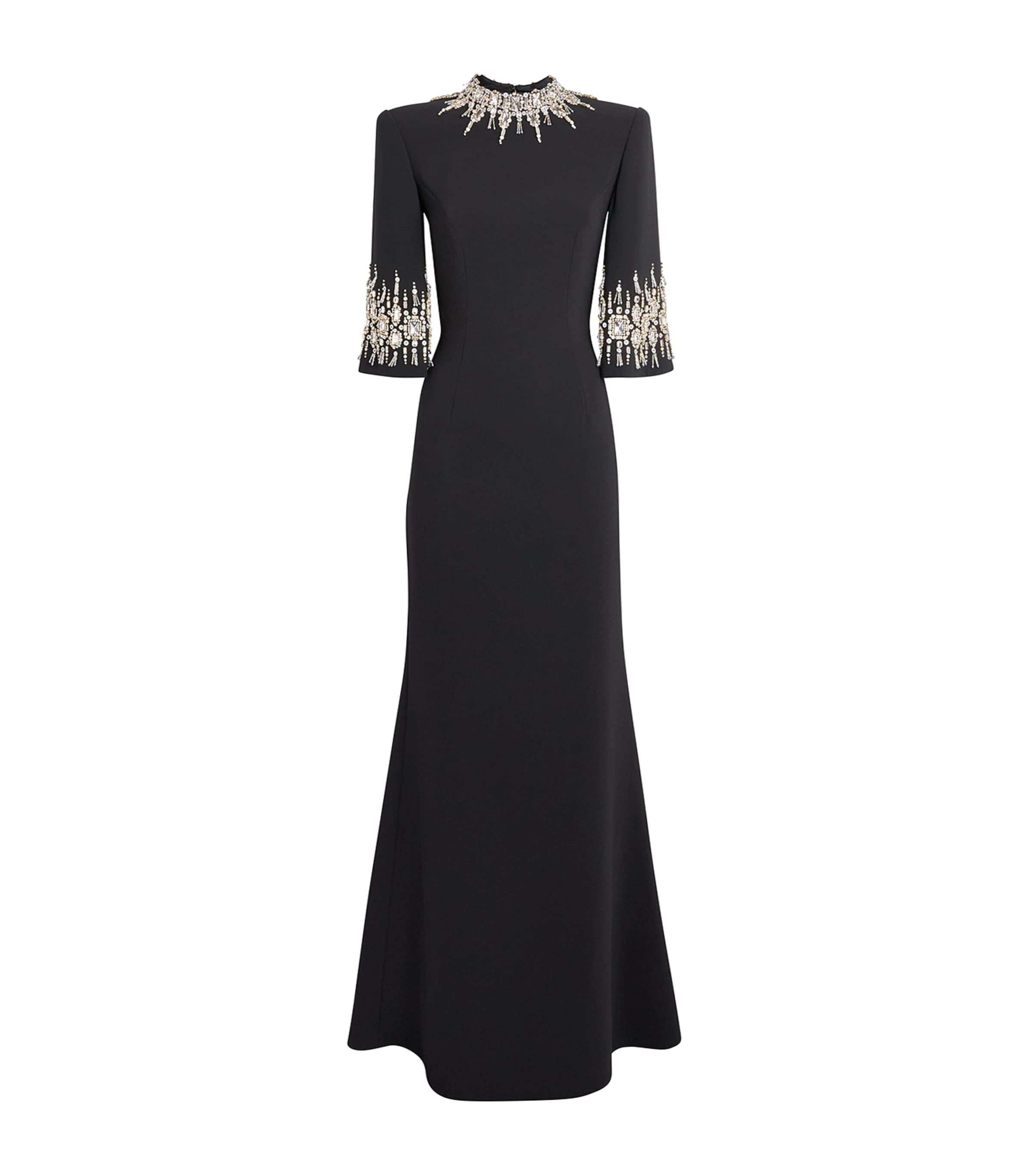 Jenny Packham High-Neck Ilana Gown Liquorice