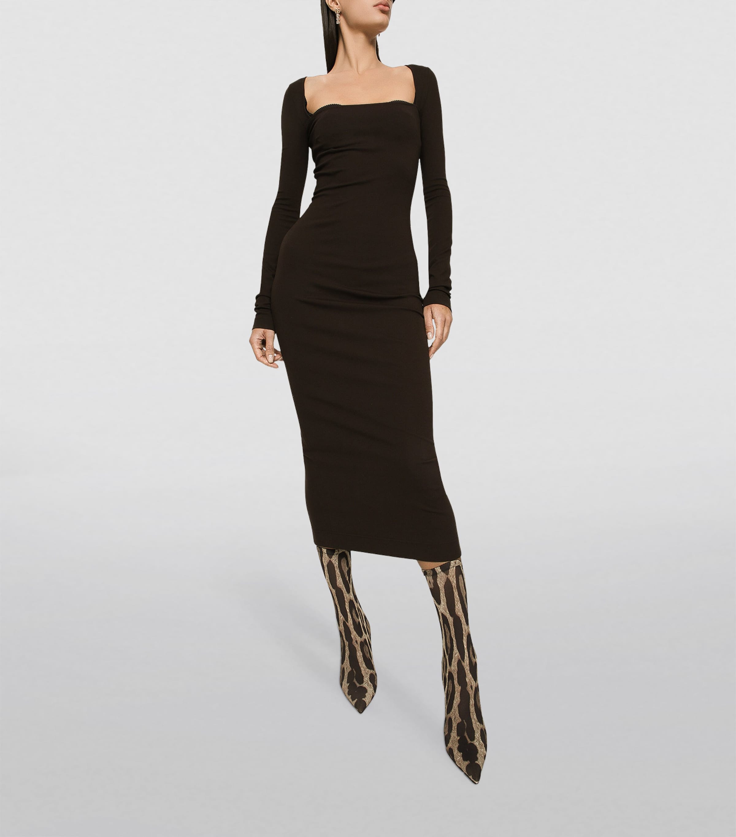 Bodycon Midi Dress M1512-DARK Image 4