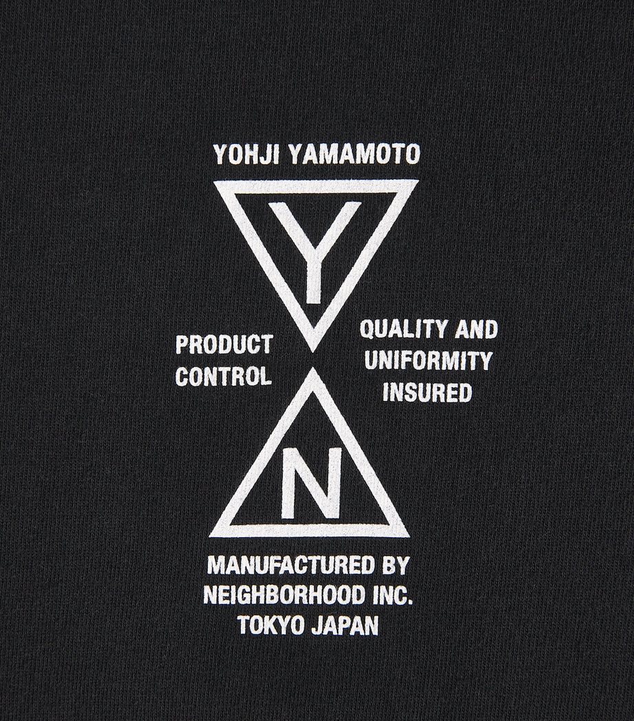 Yohji Yamamoto Mens x Neighborhood Cotton Graphic T-Shirt Black Image 6