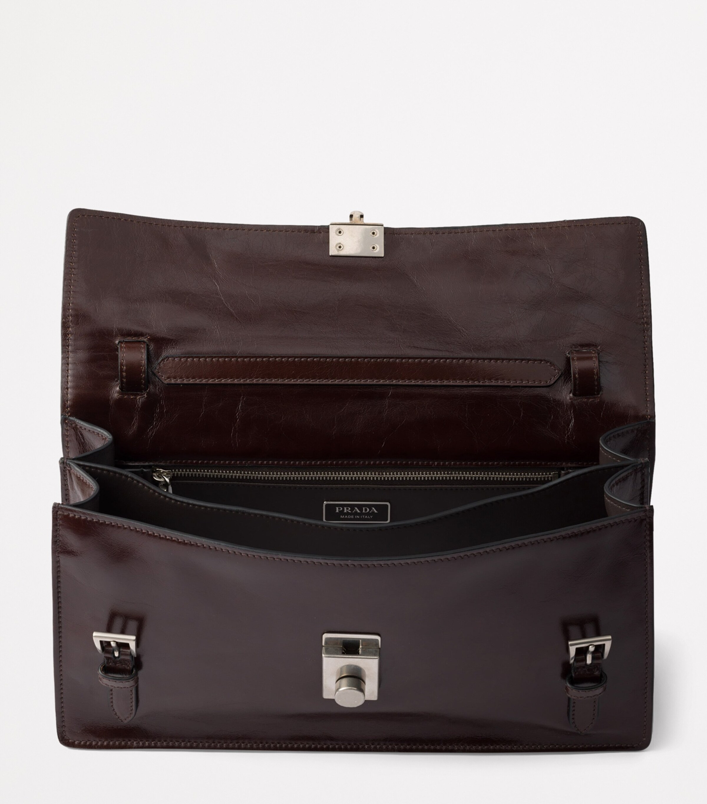 Prada Medium Leather Shoulder Bag Image 4
