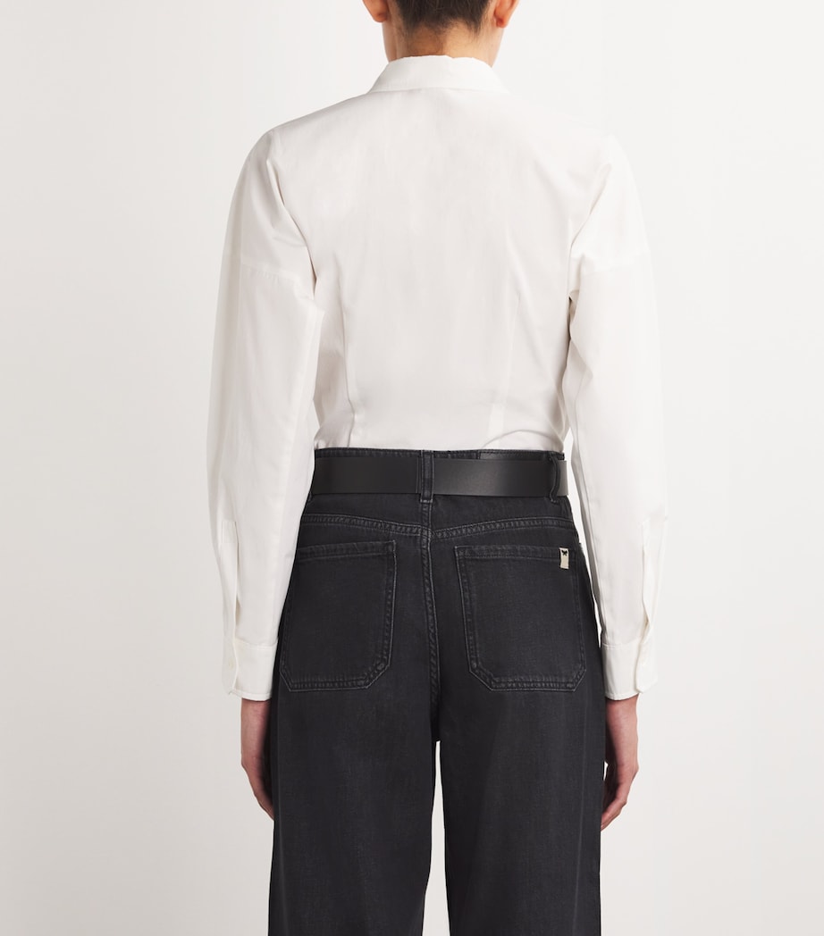 Weekend Max Mara Nappa Leather Tonal Belt Black Image 3