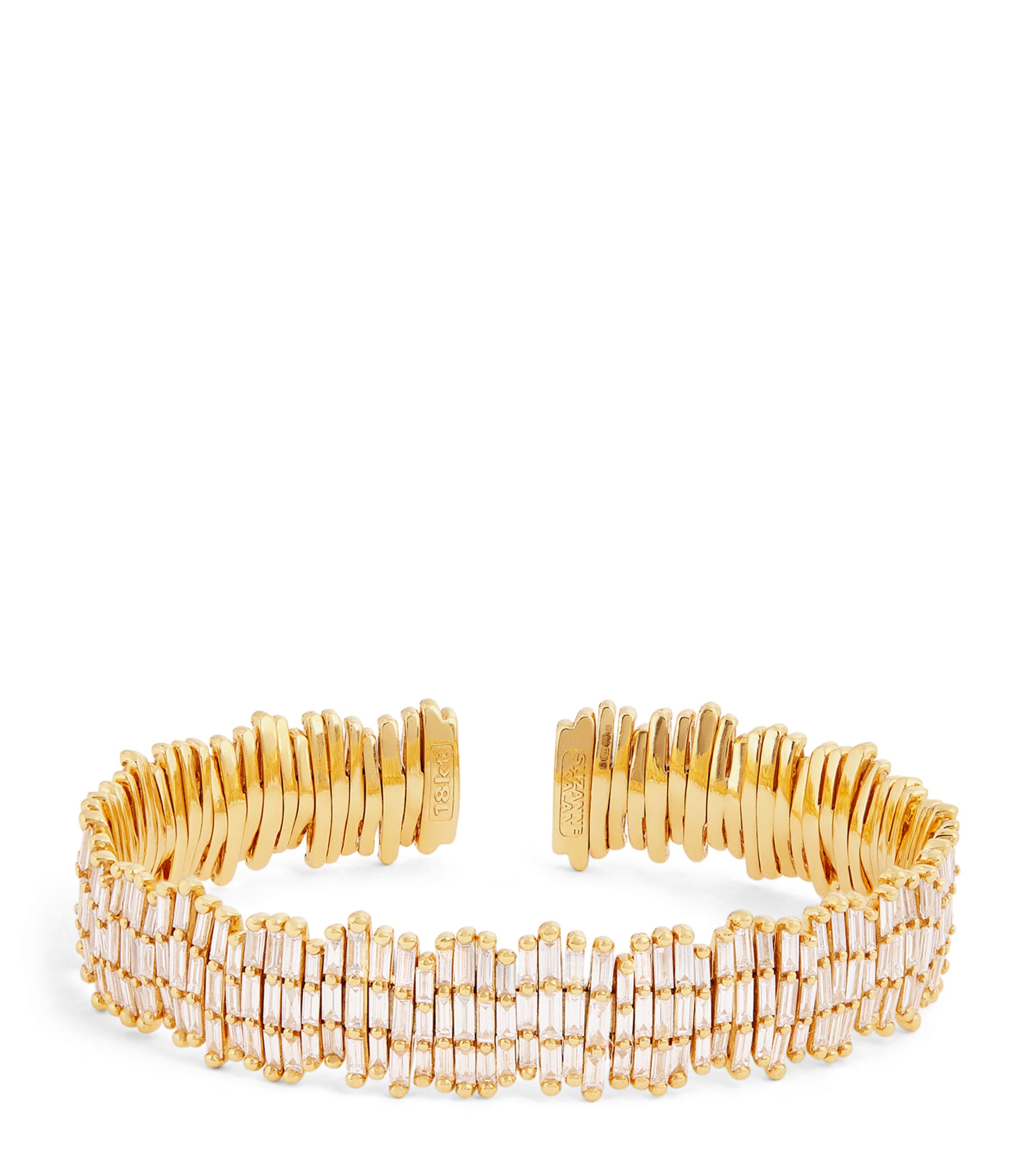 Suzanne Kalan Yellow Gold And Diamond Classic Fireworks Bangle