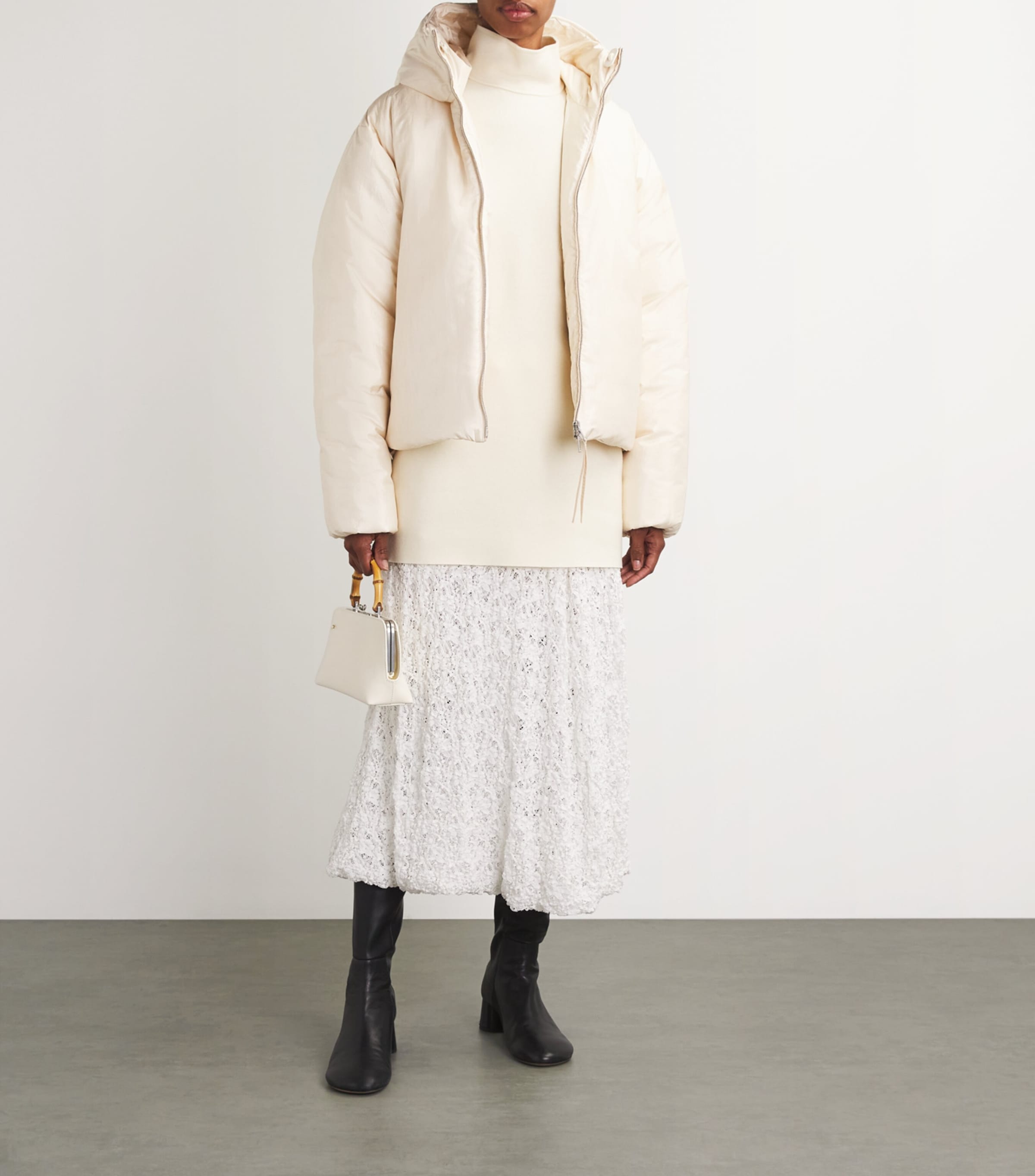 Jil Sander Down Hooded Padded Jacket | Harrods UK