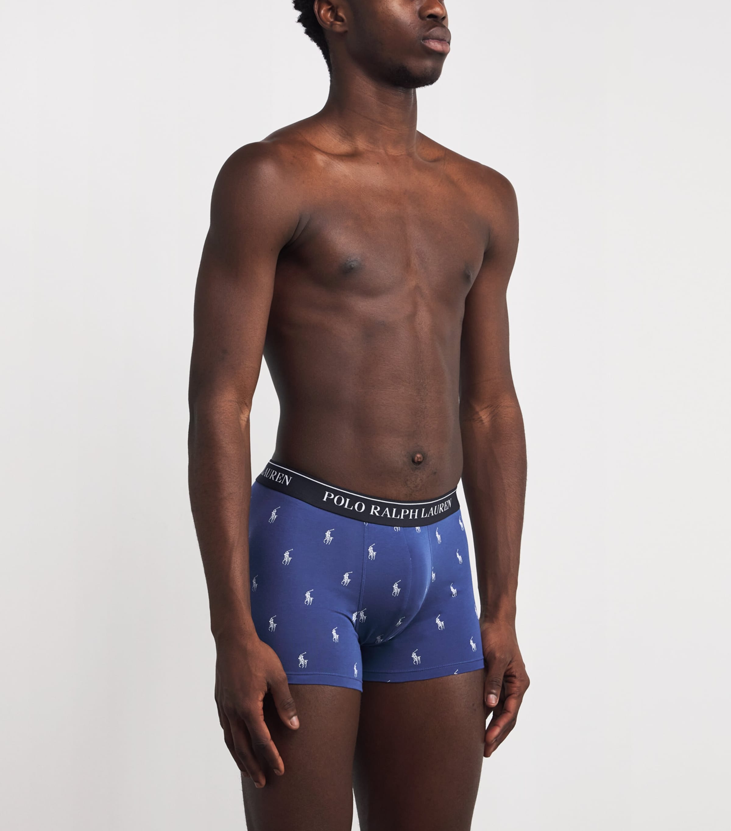 Stretch-Cotton Classic Trunks (Pack of 3) 3PK BLK/CSTL BGE/OLD Image 2